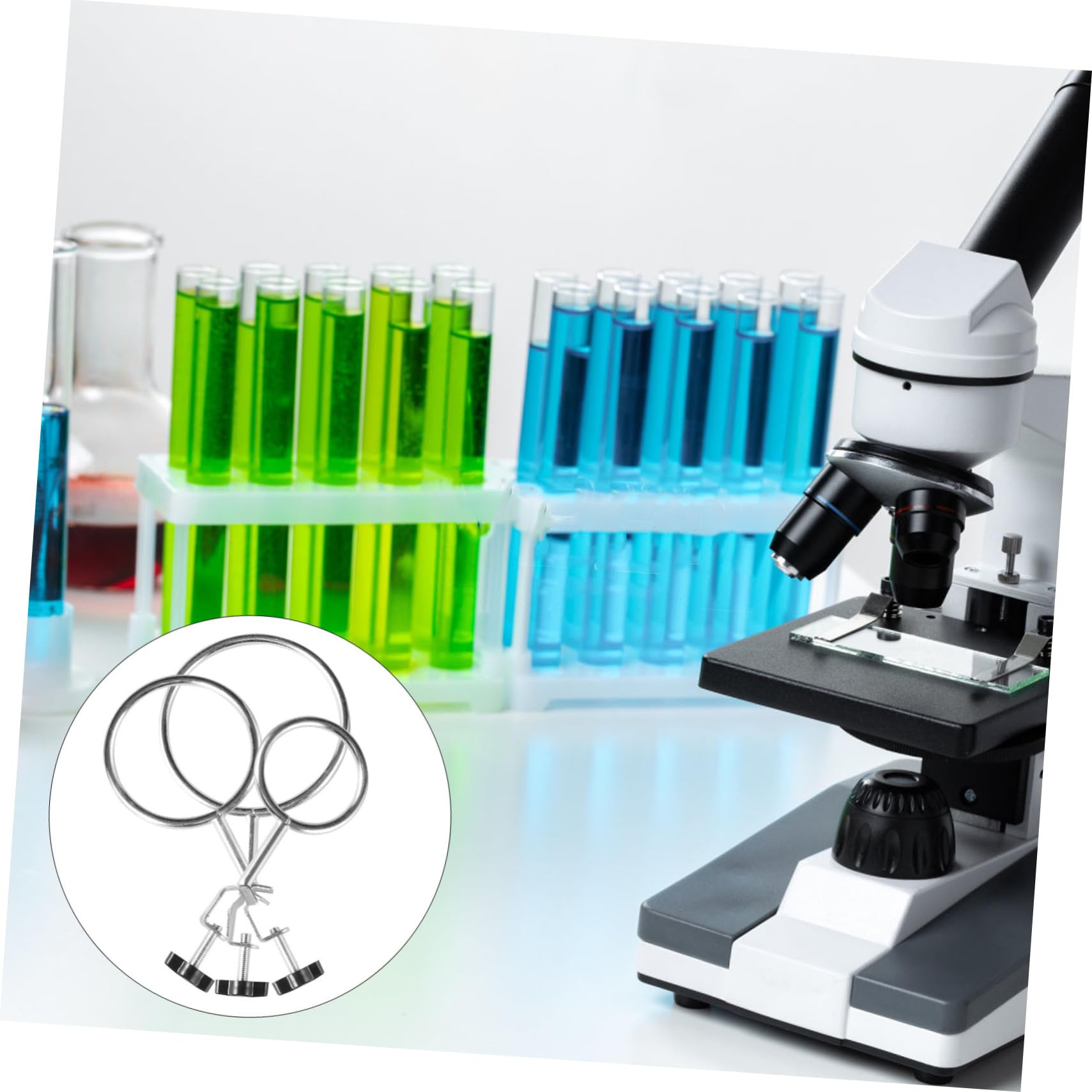 3 Sätze Experimentelle Ausrüstung Für Eisenringe Federklammern Klemmen Laborständer-stützringklemmen Kiefer Runden Klemmen Für Laborstative Laborständer Retortenringe 3 Stück * 3