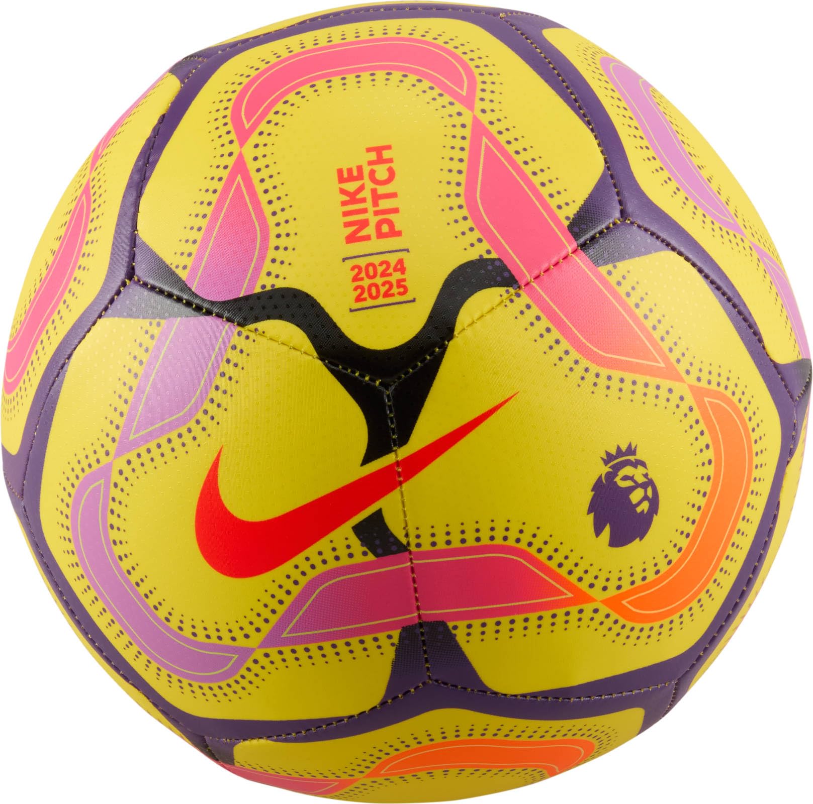 Premier League Pitch Balón De Fútbol Nike, Yellow/Disco Purple/Bright Crimson, FZ3048-710, 5