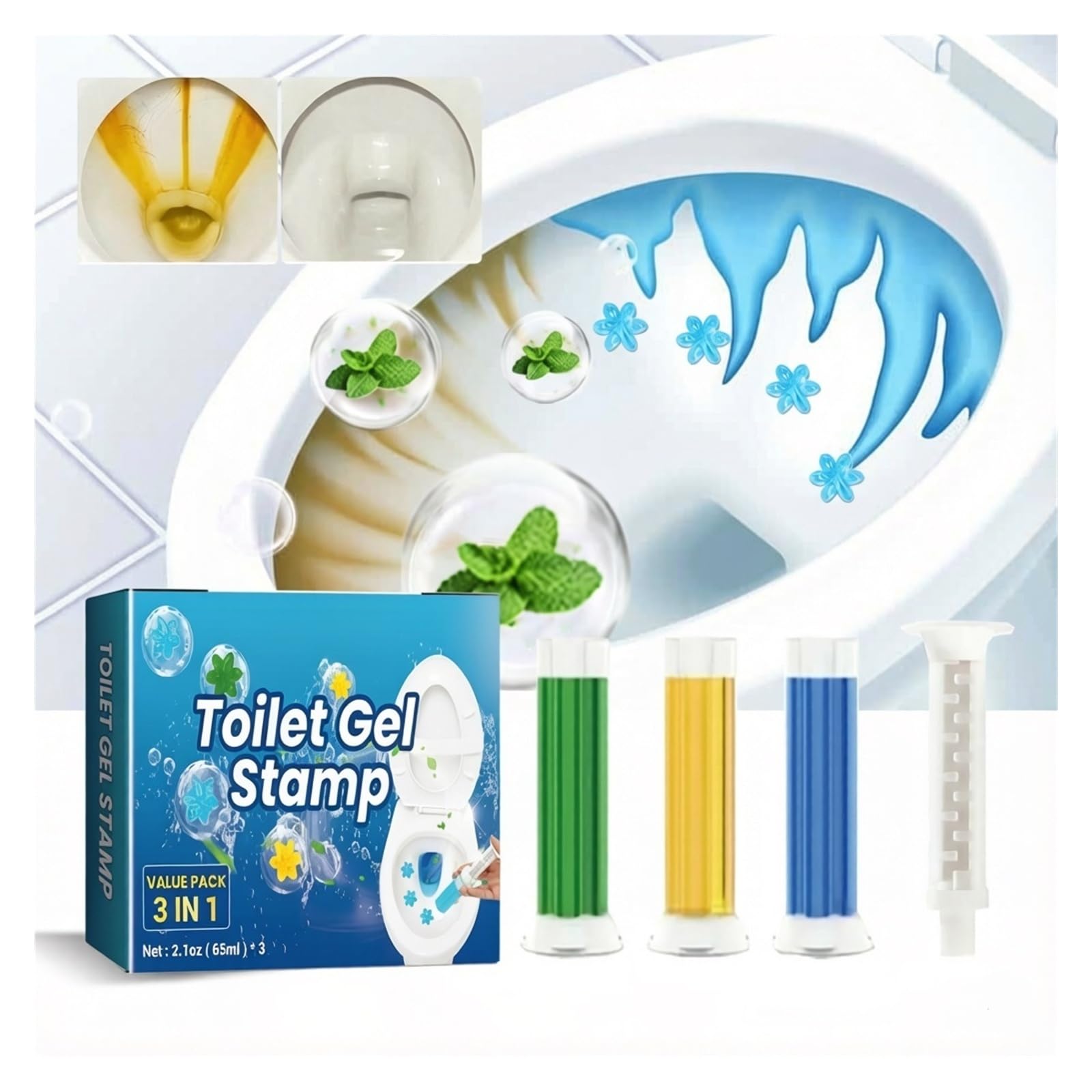 Nettoyant for toilettes au parfum floral