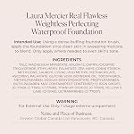 Laura Mercier Real Flawless Weightless Perfecting Waterproof Liquid Foundation, Couverture de construction moyenne, Finition naturelle, Non comédogène