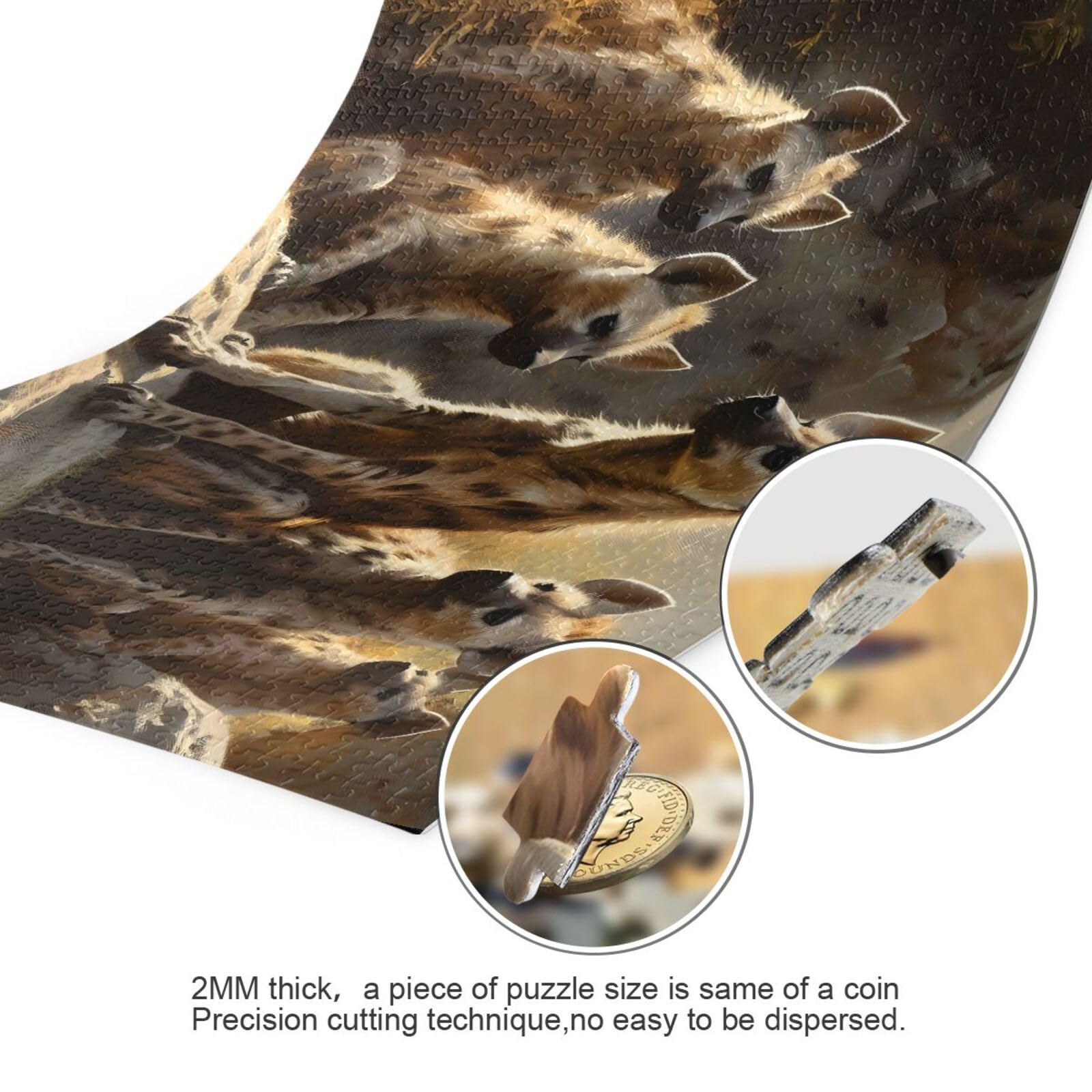 Amazon.com: YMGQYJ Jigsaw Puzzles 500 Pieces Group of Hyena Print