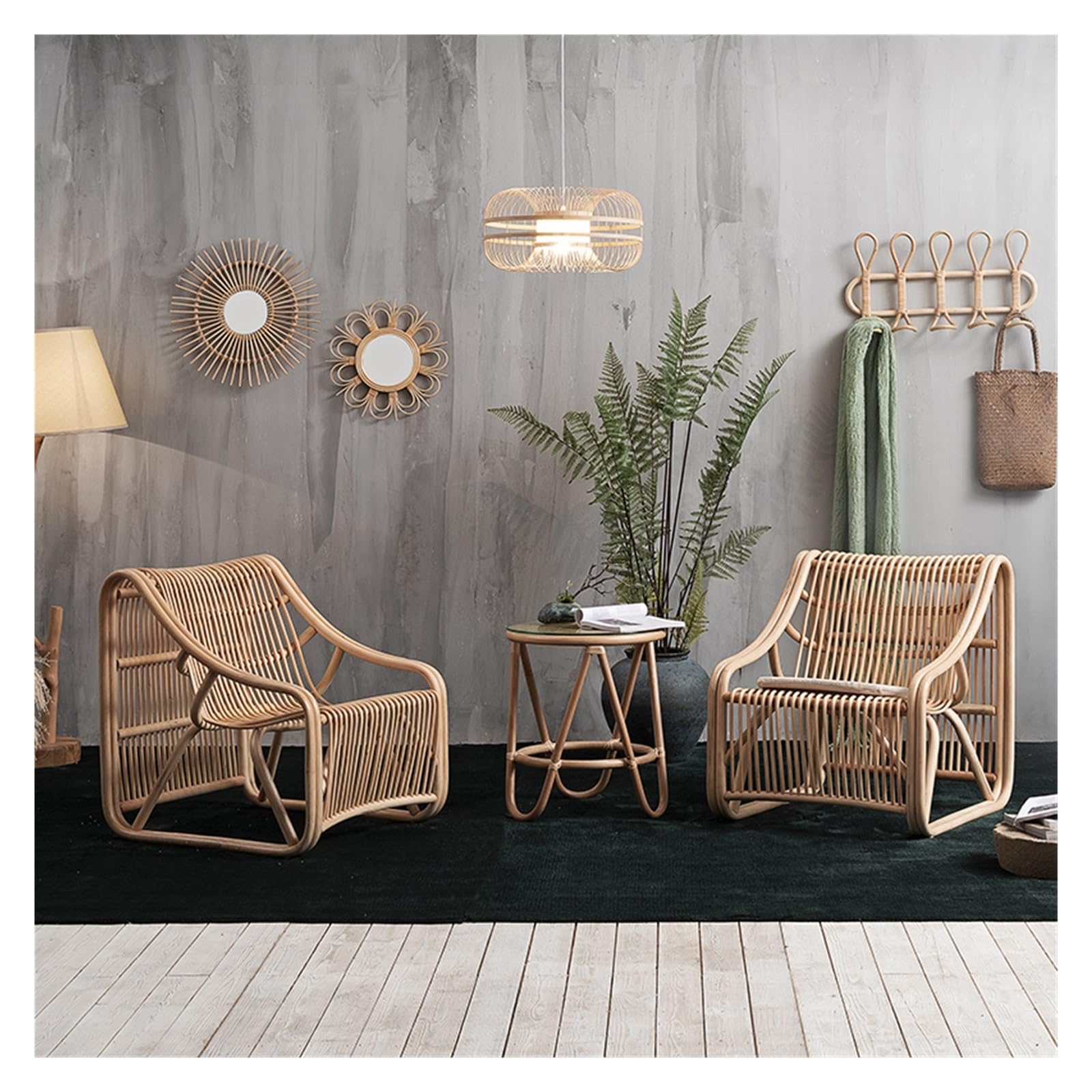 Sedia in vimini e rattan, Poltrona, sedia in rattan, sedia casual, mobili da giardino for patio esterno, Mobili da giardino e patio