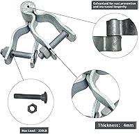 Vista 3 de Bisagra de poste de puerta de valla de enlace de cadena de 1-3/8 pulgadas, cerca galvanizada, 4 piezas para marcos de panel de tubería de 1.2