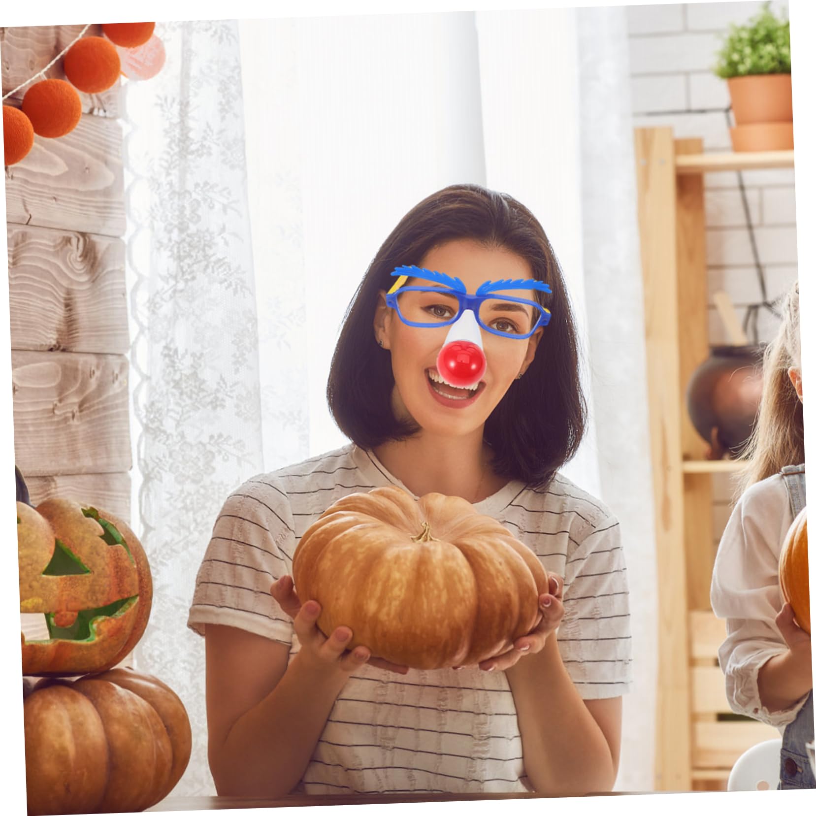 TOVINANNA Clown Glasses Photo Props Birthday Party Circus Party Adult Clown Nose Accessory