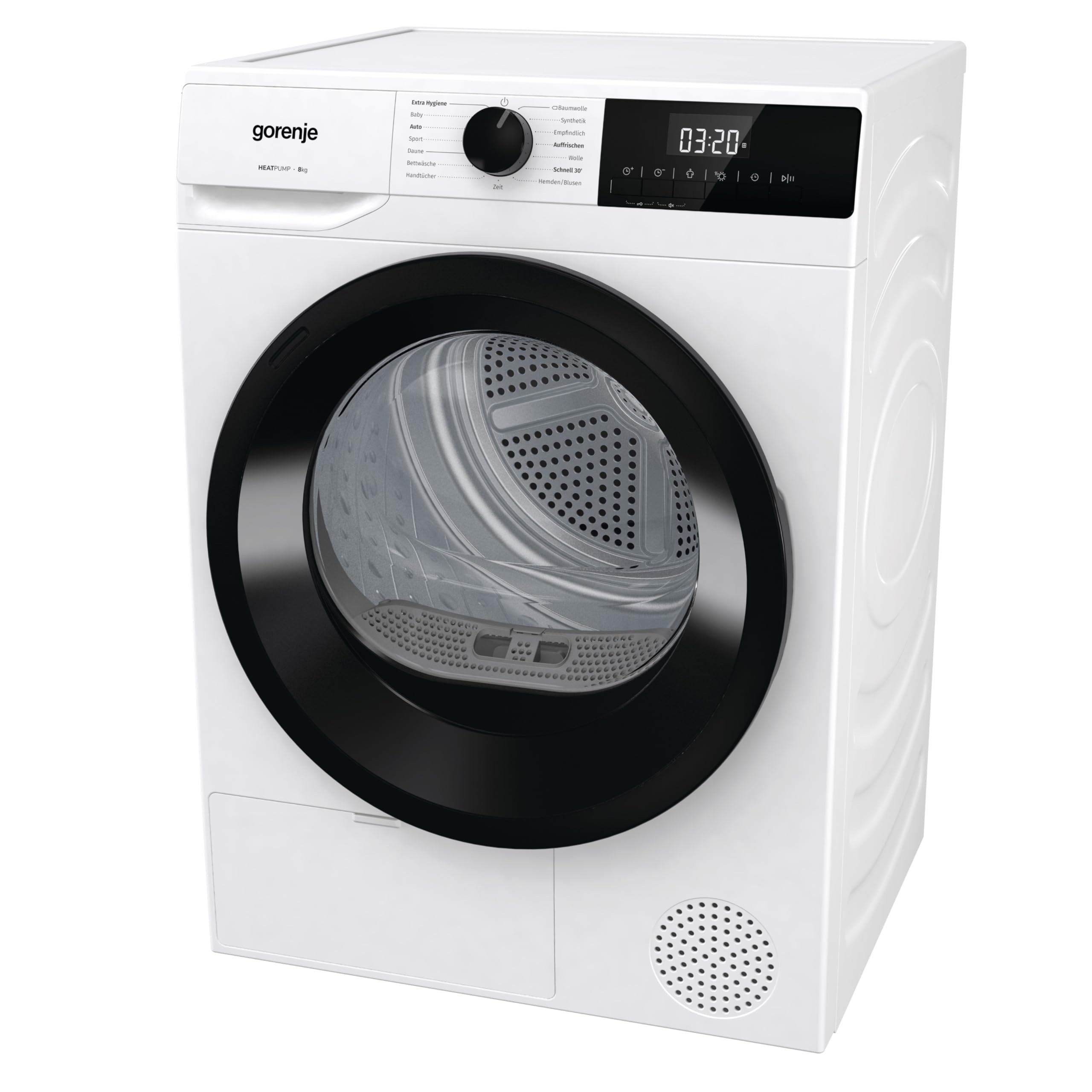 Gorenje DHNE83 Wärmepumpentrockner 8kg 15 Programme TwinAir Feuchtesensor LED Display EEK C