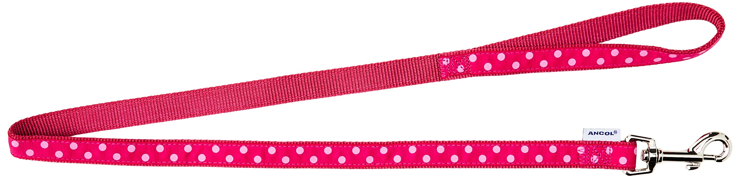 Ancol Vintage Polka Lead Pink 1mx19mm