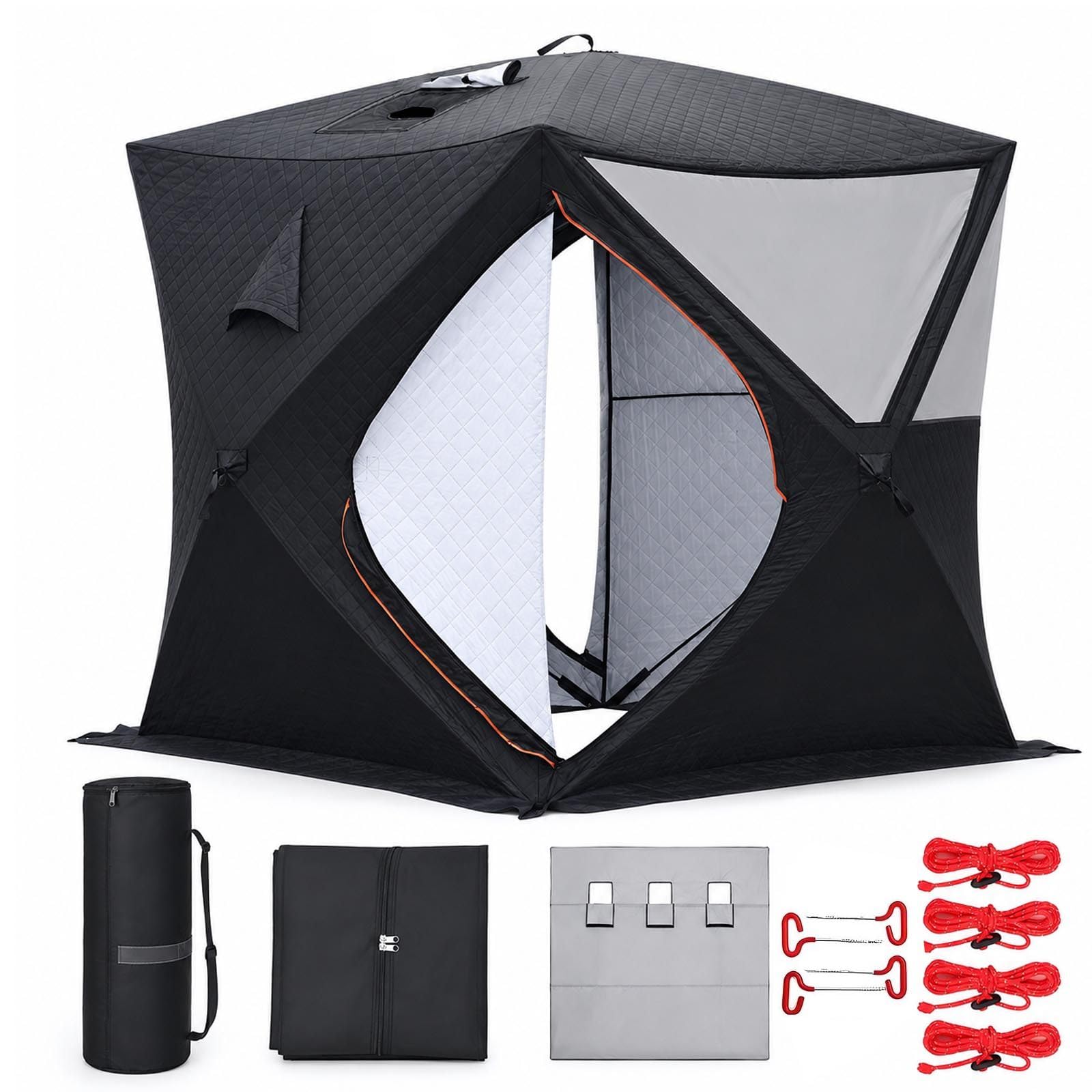 Saunazelt Outdoor 2-4 Personen mit Kaminöffnung und Bodenmatte 1818