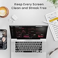 Vista 3 de EVEO® Kit de limpiador de pantalla de TV (sin rayas) para Smart TV, LCD, LED, OLED Limpiador de pantalla de computadora en aerosol y paño