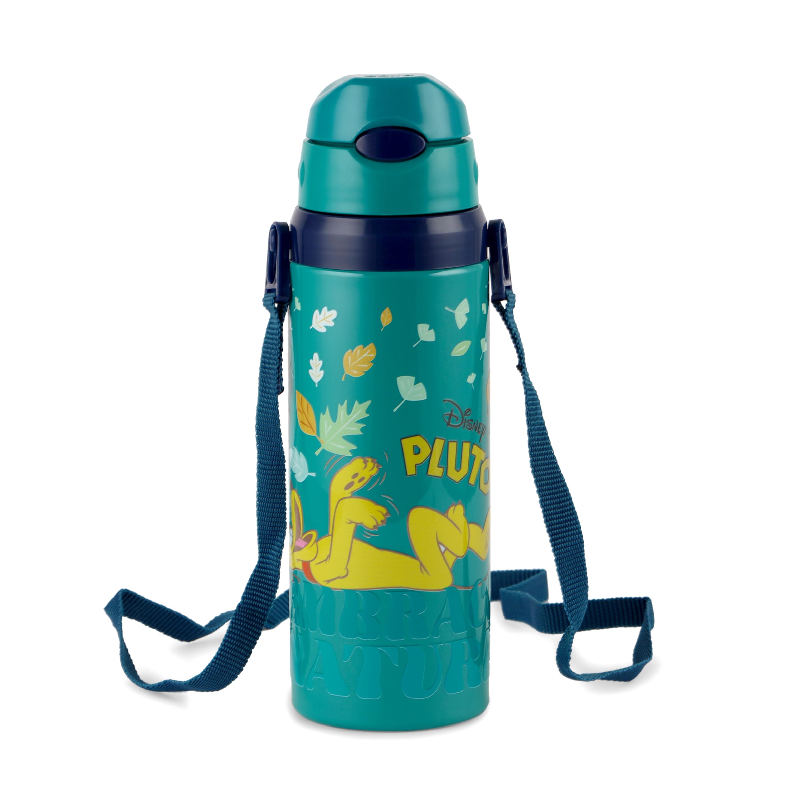 CELLO Kidzbee Autumn 400 Pluto Design Insulated Kids Sipper Water Bottle 400 ml | Food Grade, 3D Touch & Feel Design, BPA Free, Leakproof Easy Press Open Flip Top Cap Insulated Kids Water Bottle-image-46