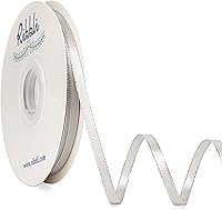 Vista 24 de Ribbli - Cinta de satén verde picea con borde dorado, satén de doble cara de 3/8 pulgadas x 50 yardas continuas, cinta verde para manualidades