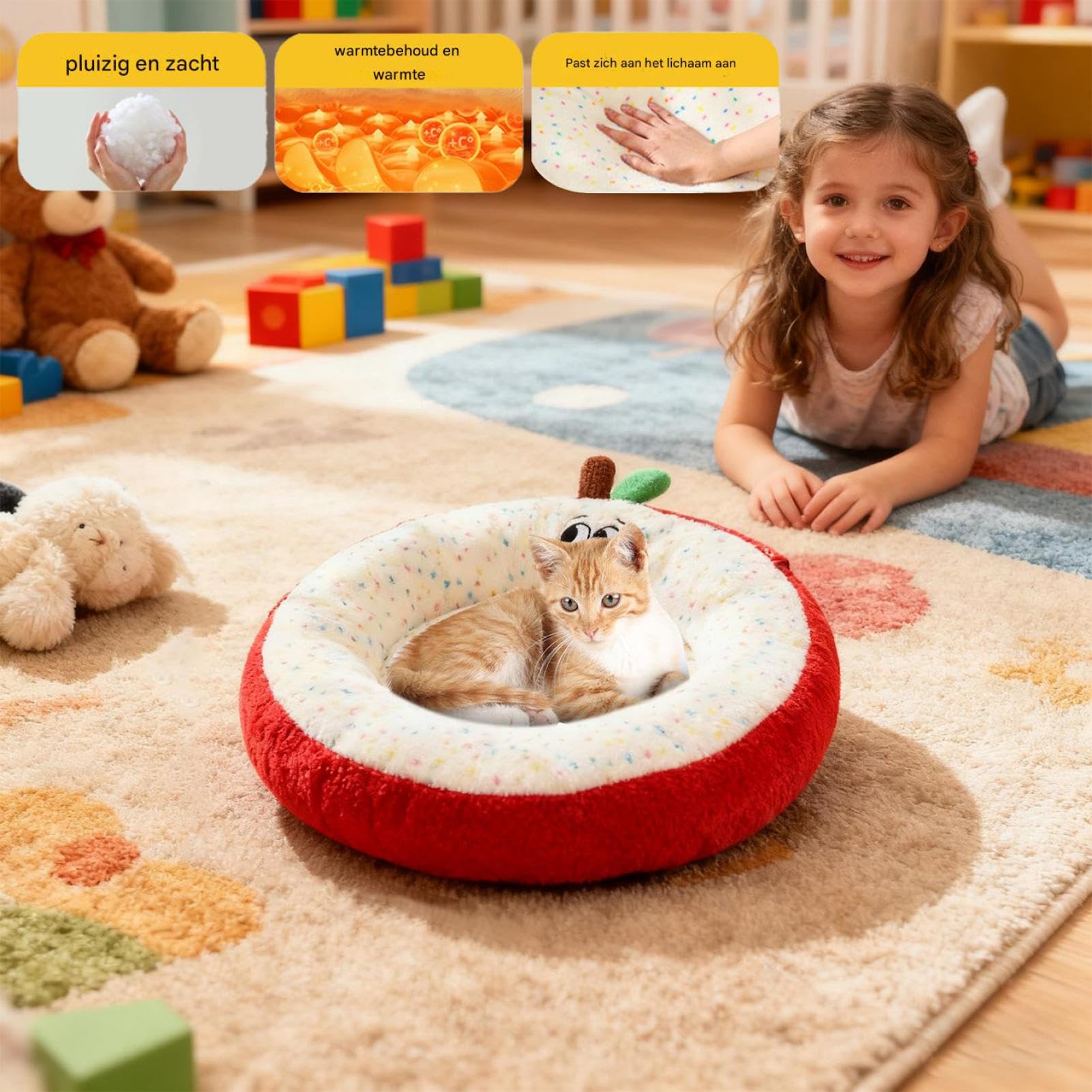 Cama Para Gatos De Invierno Para Mascotas Antideslizante Y Semi-Cerrado | Cama para Gatos Para Cachorro Y Animal De Interior En Sala De Estar, Dormitorio, Balcón Y Apartamento