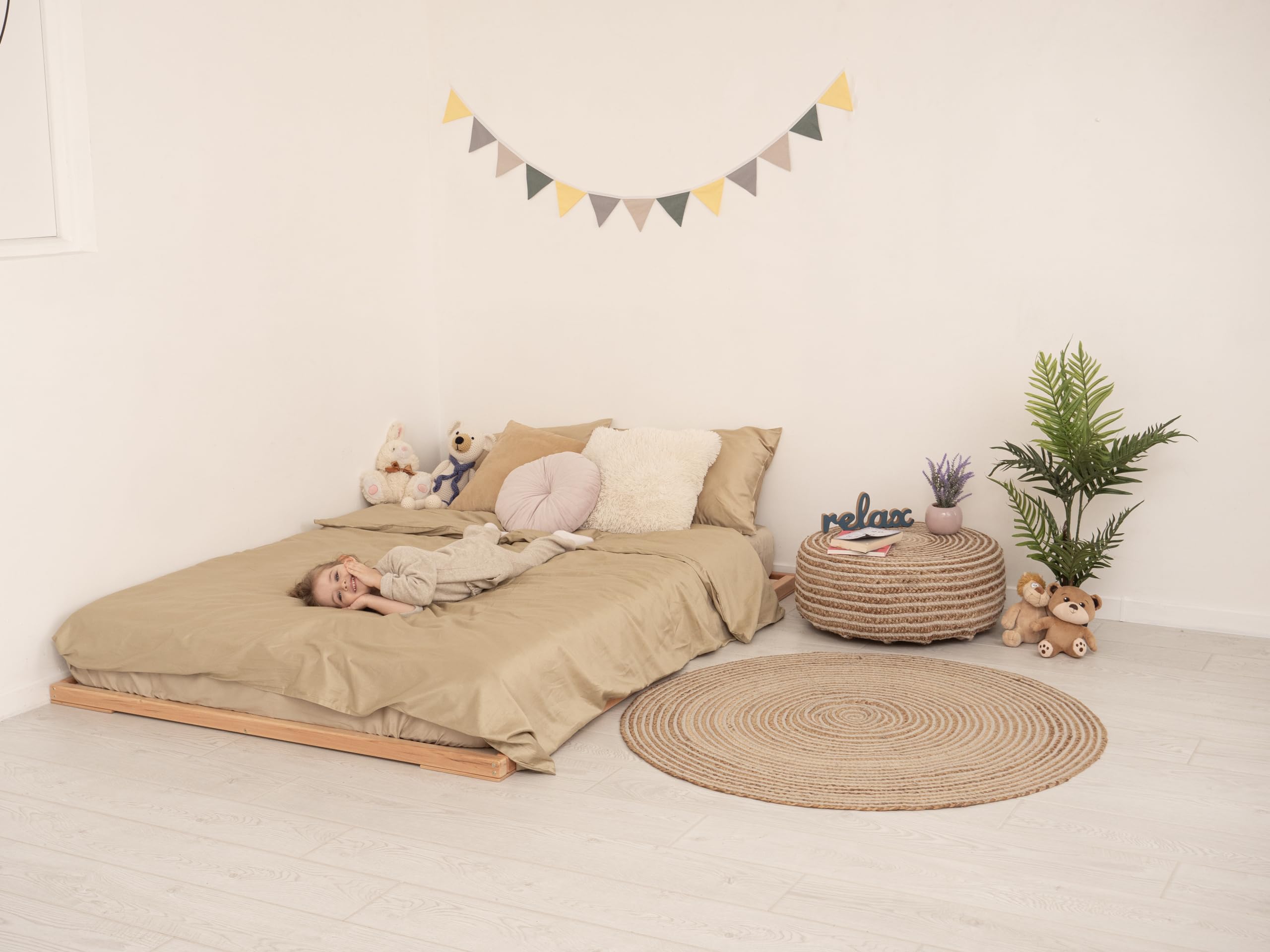 Amazon.com: BUSYWOOD Wooden Bed Frame King - Wood Bed Frame Queen