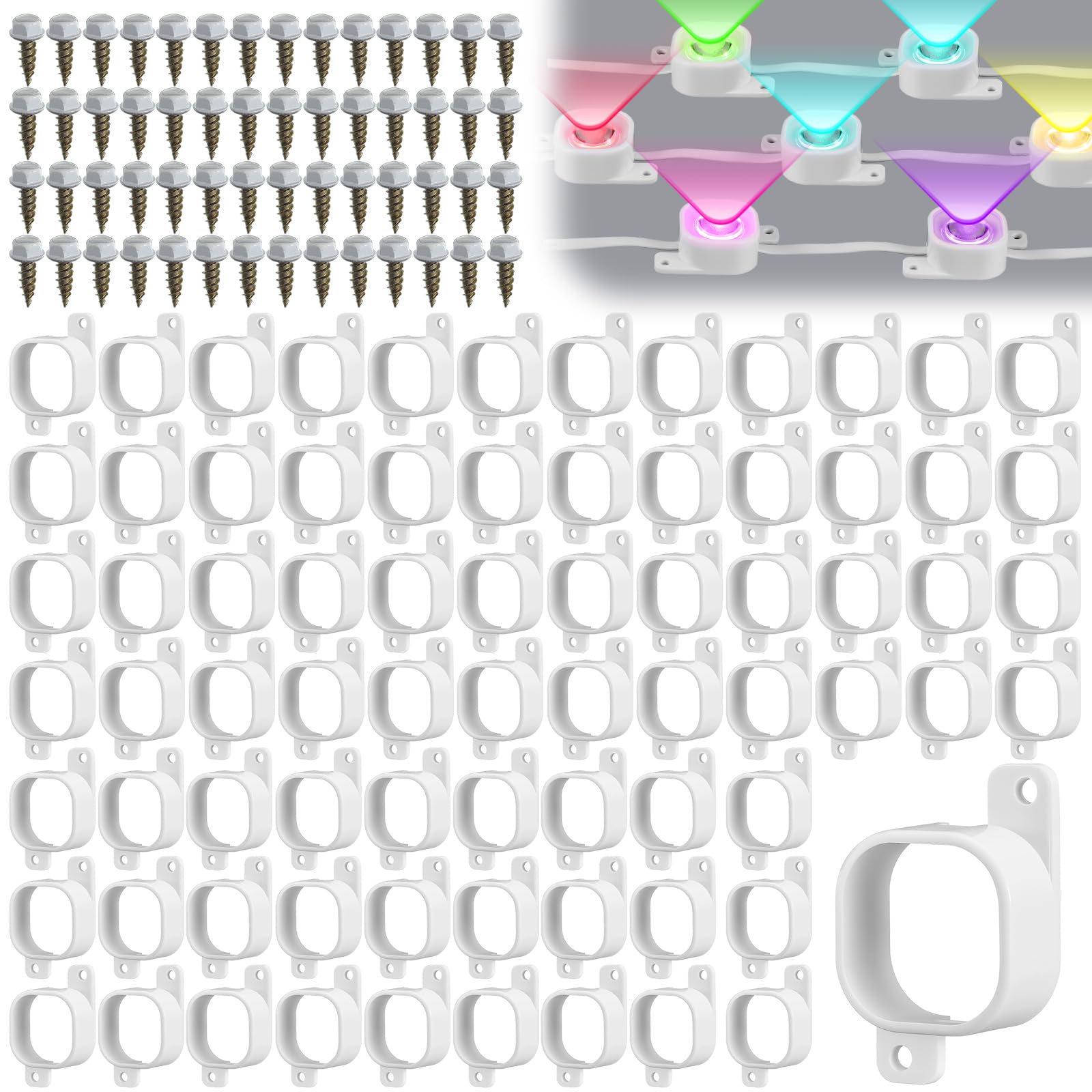 Beeveer 180 Set Light Clips Compatible with Govee H706 H806 Pro Lights