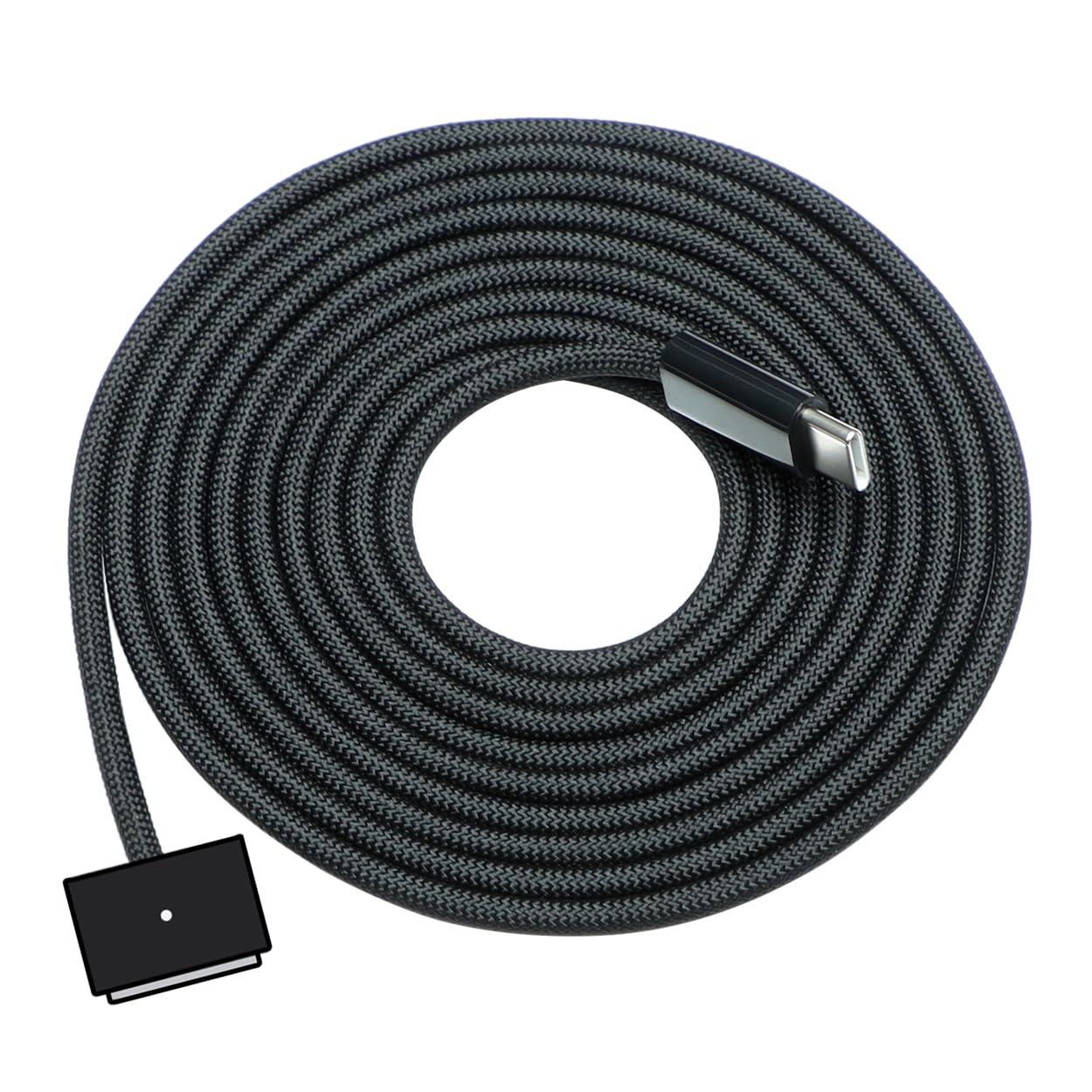 Photo 1 of DERLULU Magnetic Charger Cable for MacBook Air & Pro, 6.6FT USB-C to Magnetic Cable Compatible with Air 13"/15" M2–M5 & Pro 14"/16" 2021–2026, Black
