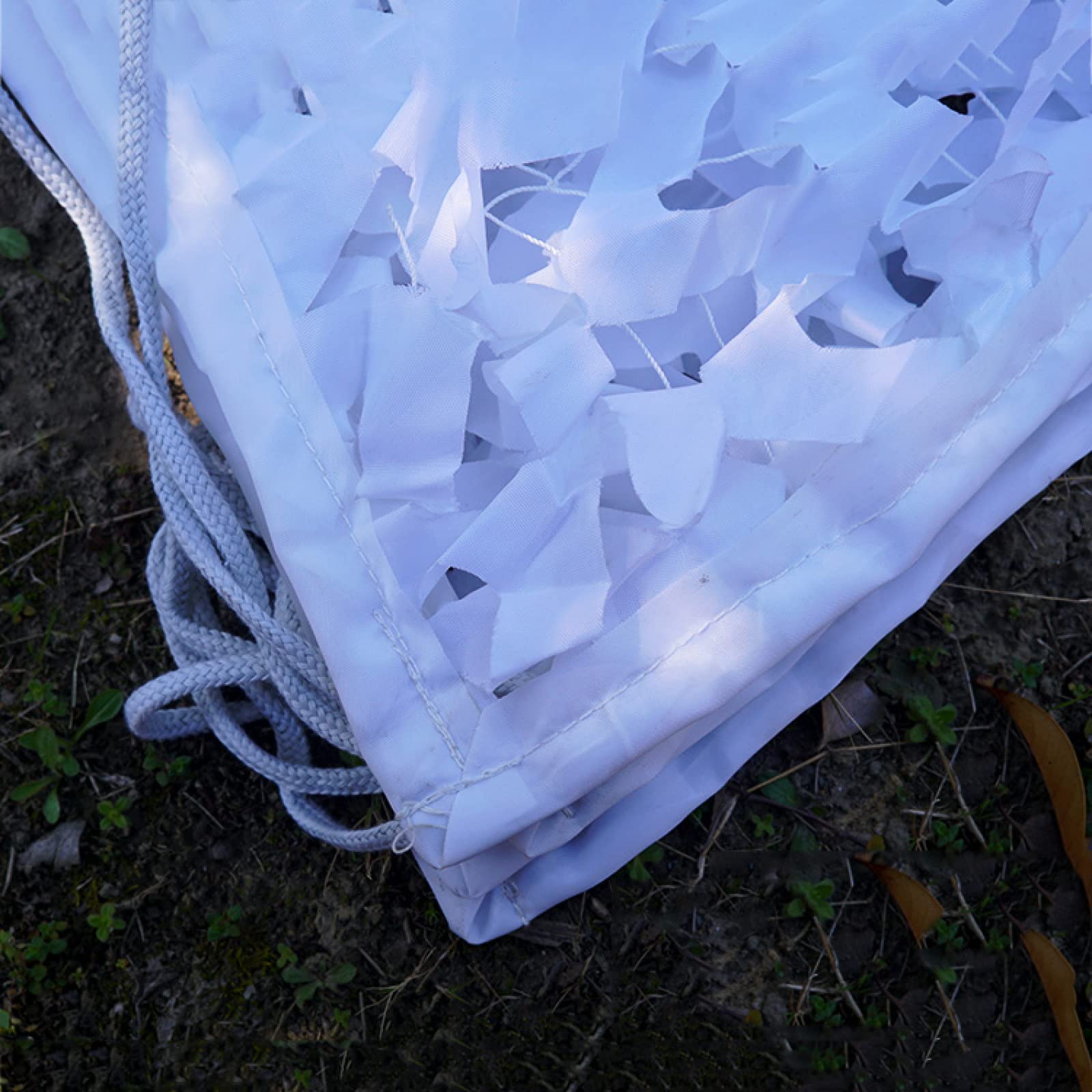 Siatka maskująca z filtrem przeciwsłonecznym, do użytku na zewnątrz, siatka kamuflażowa, biała, może być używana na kempingu, w ogrodzie, na balkonie, basenie, dekoracji pokoju dziecięcego, do noszenia w podróży, biała, 2 x 10 m