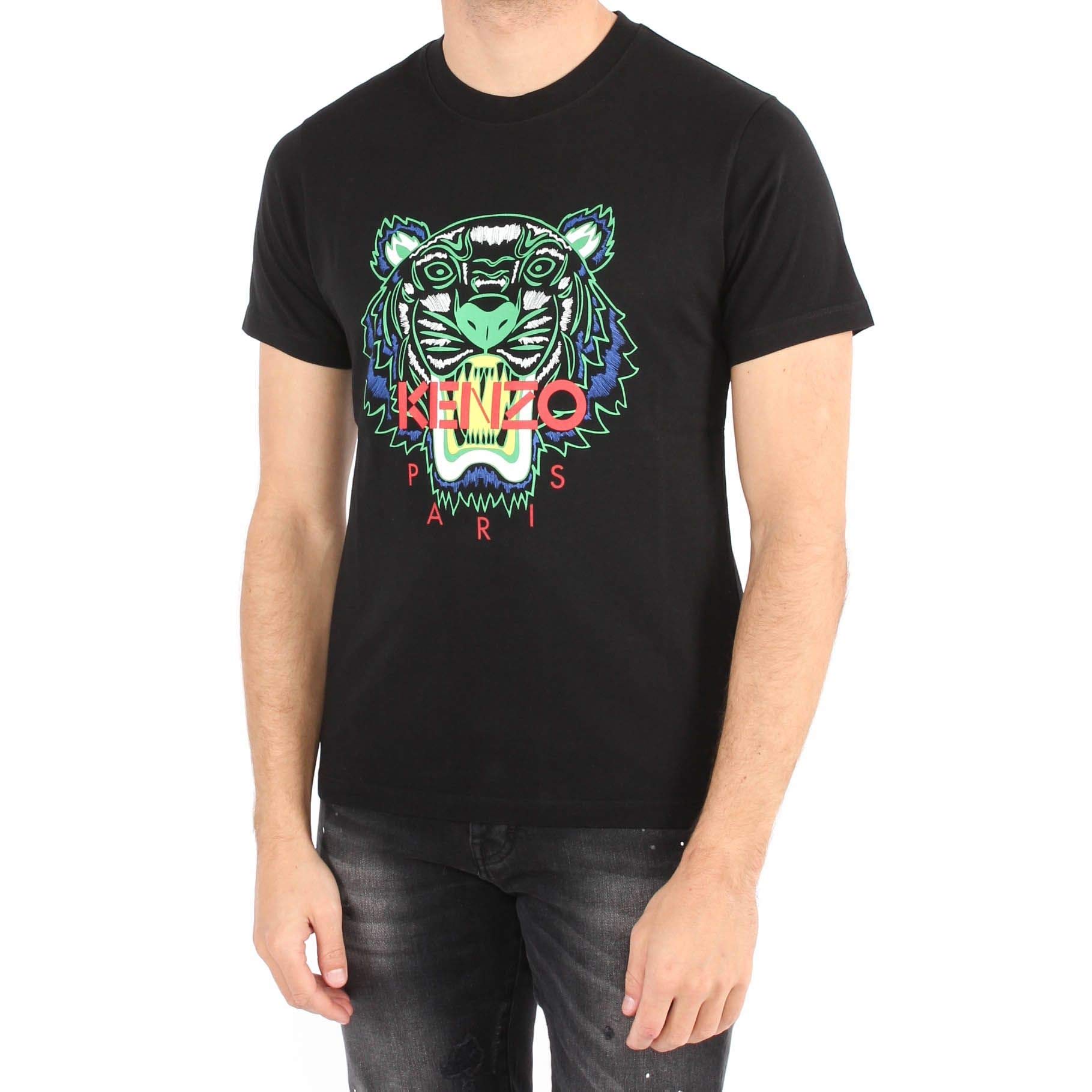 Kenzo Tiger Face T-Shirt White Extra Extra Large Black