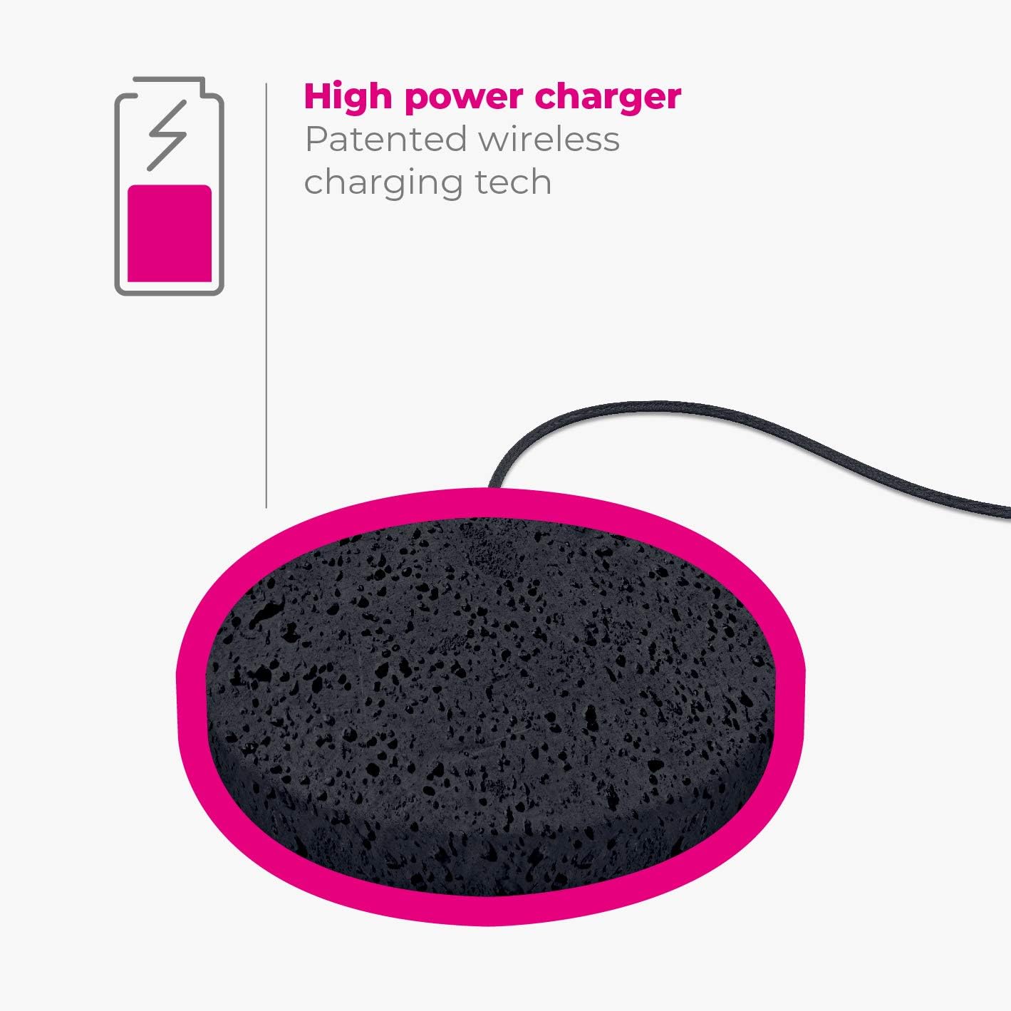 Suреr Chеар 🛒 Eggtronic LVP10R Fast Charging 10 Watt Wireless Smart Phone Battery Power Charger Stone Station, Black Lava Stone