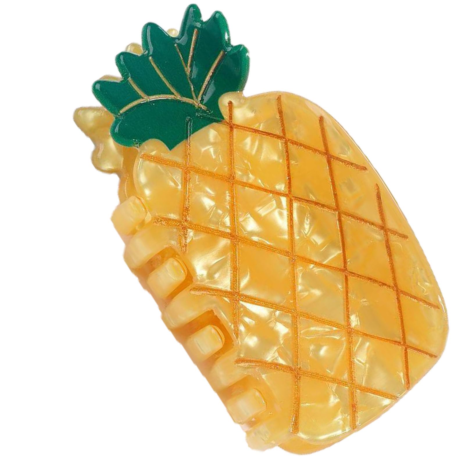 Pineapple Claw Clip,Pineapple Hair Clip,Fruit Shape Hair Claw Clips,Food Hair Jaw Clips,Acrylic Hair Clips for Women,Small Claw Clips for Girls (
