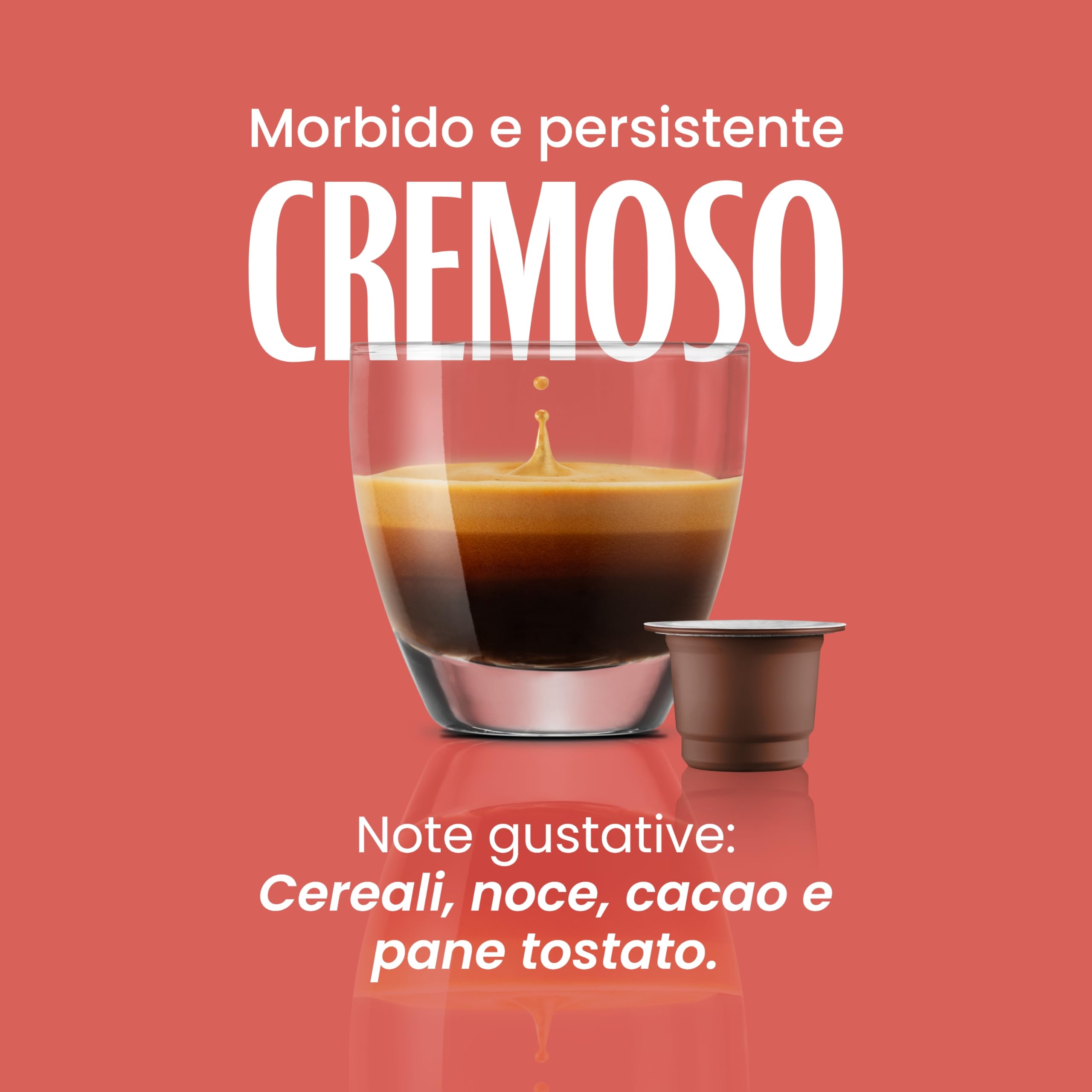 Caffè Vergnano 1882 - 100 Capsule - Caffè Compostabili e Compatibili con Nespresso, Cremoso - Pack da 100 capsule