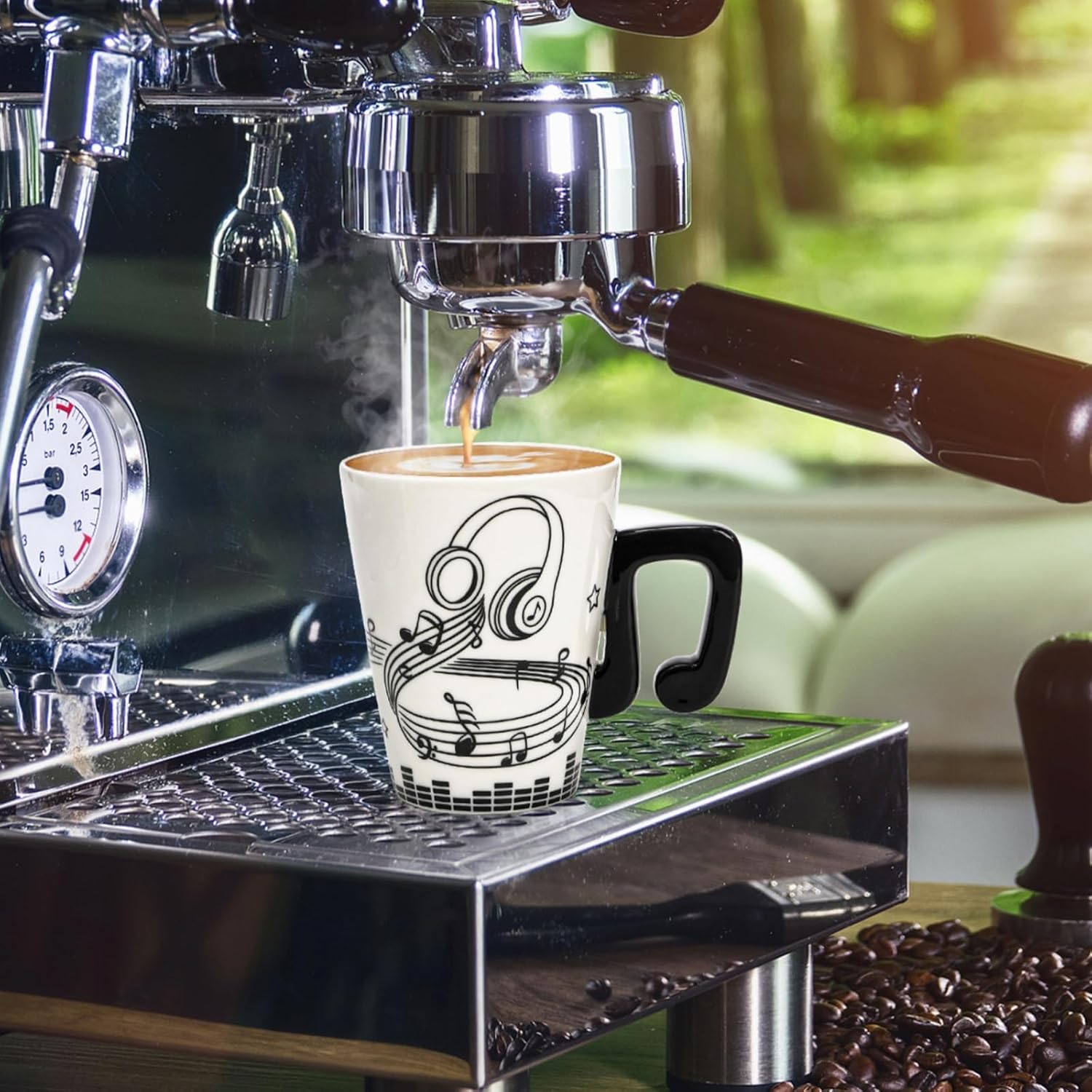 2 Pack Music Mug, 13 Oz Ceramic Gift Musical Mug for Music Lovers Teachers, Unique Novelty Coffee Cup with Musical Notes Handle for Women, Men, Musician - Image 5