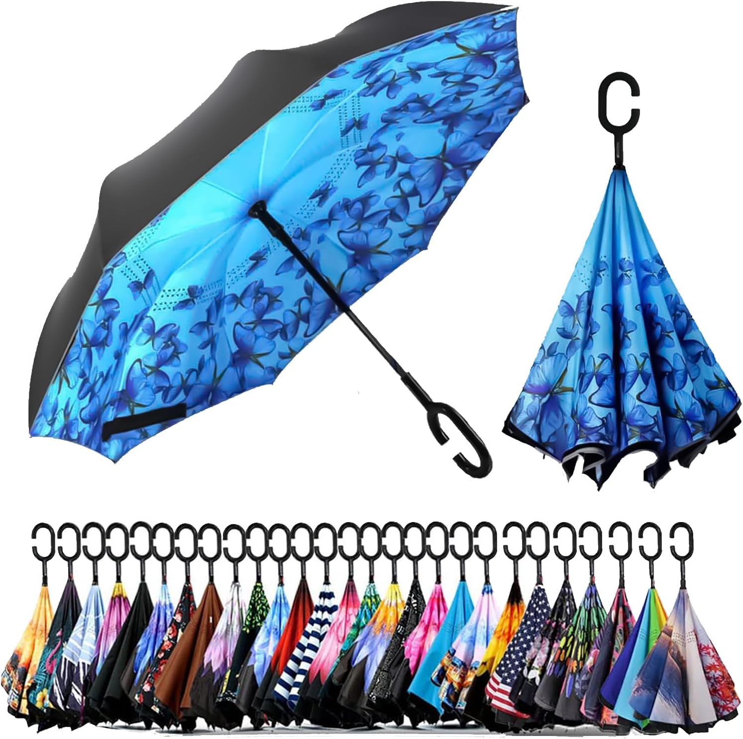 SIEPASA Automatic Open Close Compact Travel Umbrella with Wind Vent Umbrella big size Lightweight Windproof Folding for men Women