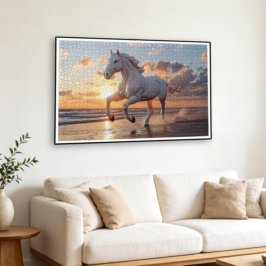 Puzzle 2000 Piezas, Puzzle Caballo de Madera para Adultos, Regalos -2644