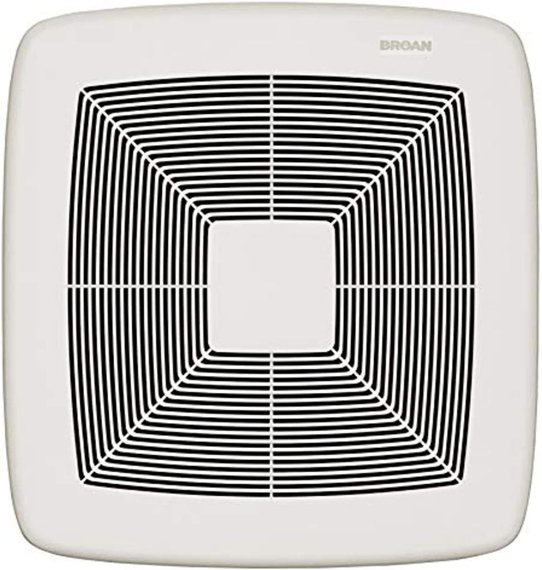 Broan-Nutone RB110 ULTRA PRO™ Series Single-Speed Exhaust Fan, Ventilation Fan with Room-Side Installation, ENERGY STAR® Certified, 0.6 Sones, 110 CFM, 1.2 x 1.2 x 1 inches, White