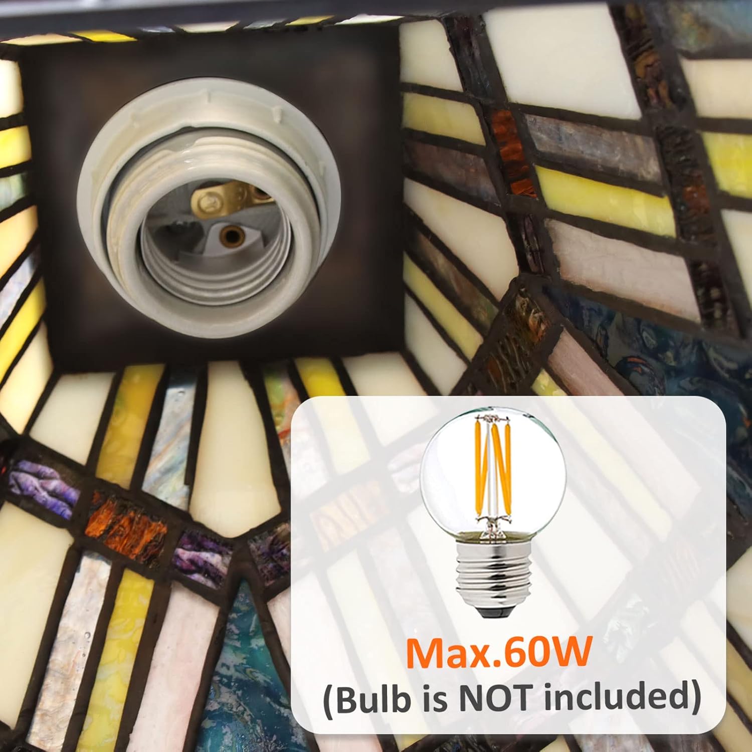 Tесh Dеаlѕ 🔥 Capulina Tiffany Chandeliers 3-Light-7 Wide Stained Glass Antique Style Pendant Light for Dining Room Foyer Kitchen