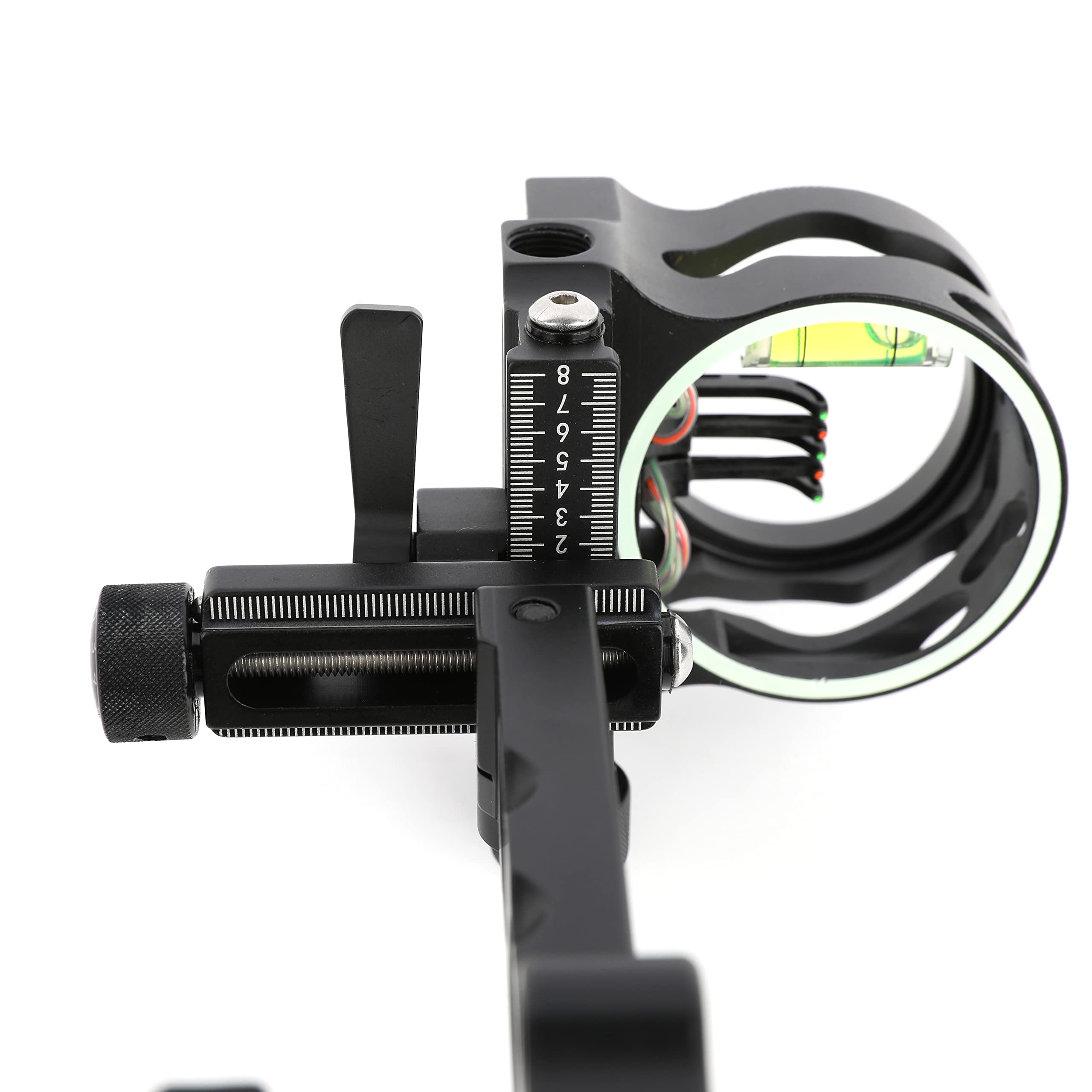 AMEYXGS Compoundbogen Visier 5 Pin, 0,019" Faseroptik, Aluminium, 4X 6X, für Rechts- & Linkshand, Jagdvisier