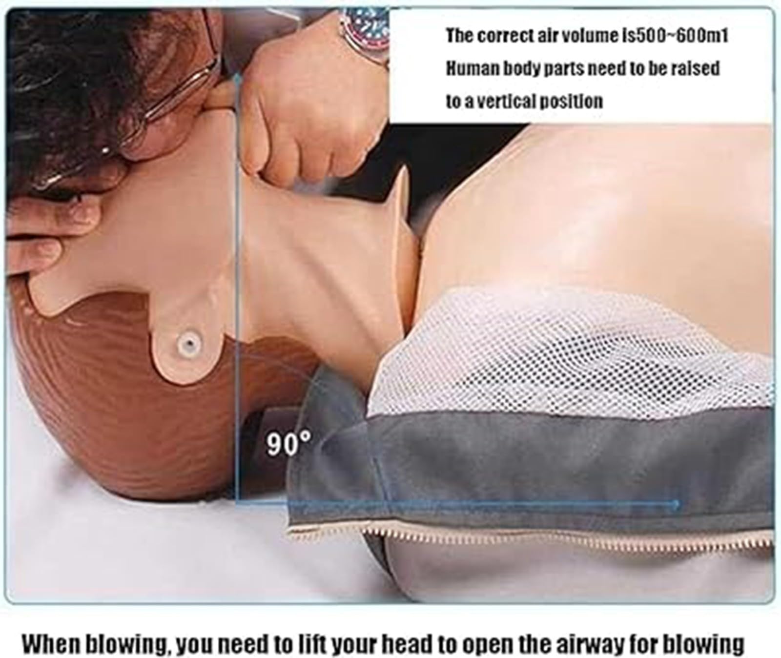 Mannequin de premiers secours avec kit de réanimation cardio-respiratoire (RCR) - Mannequin de sauvetage complet de 160 cm - Mannequin pédagogique pour la formation et les exercices A