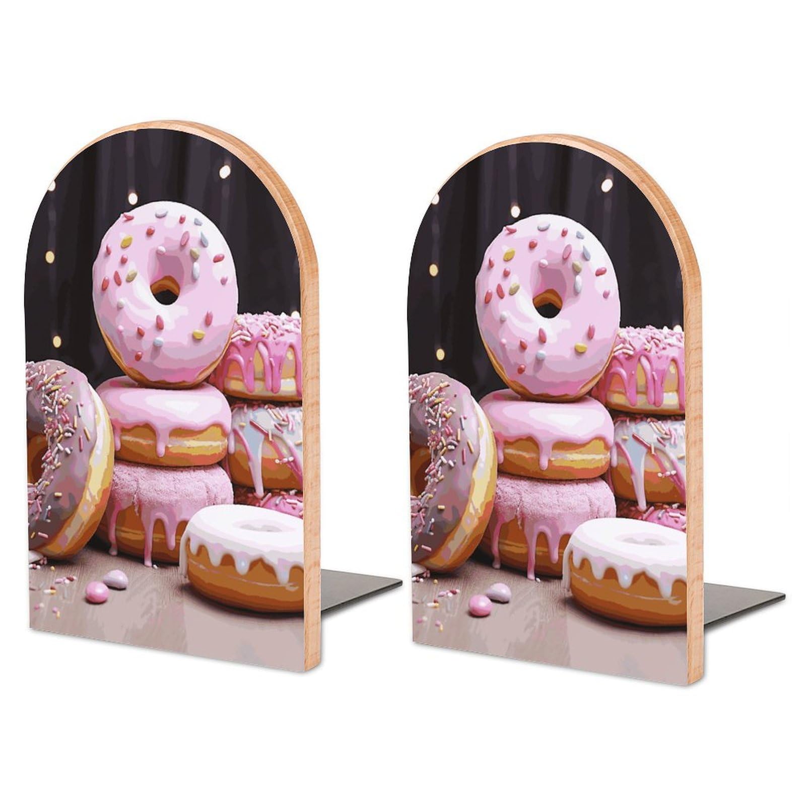 Serre-livres imprimé en forme de donut pour égayer les étagères de votre bureau de travail