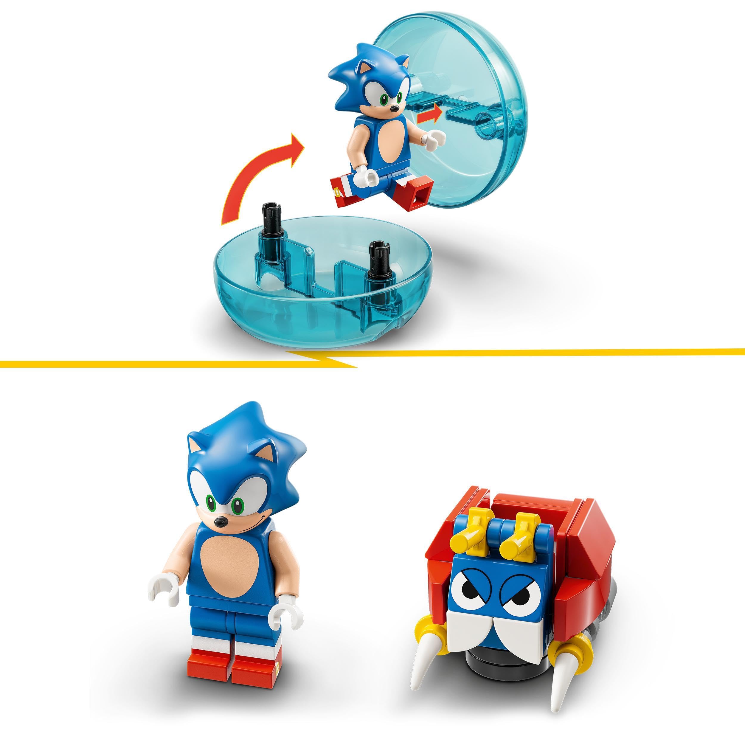 LEGO Sonic the Hedgehog Sfida della Sfera di Velocità di Sonic, Costruzioni Giocattolo con 3 Personaggi e la Figura di Moto Bug Badnik, Giochi per Bambini, Bambine, Ragazzi e Ragazze da 6 Anni 76990