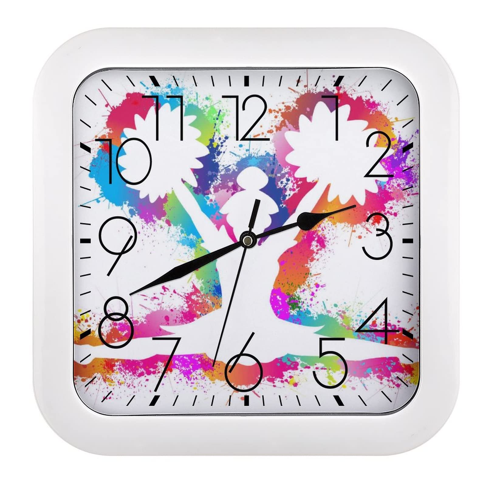 Horloge moderne silencieuse Cheerleaders design contemporain 26cm