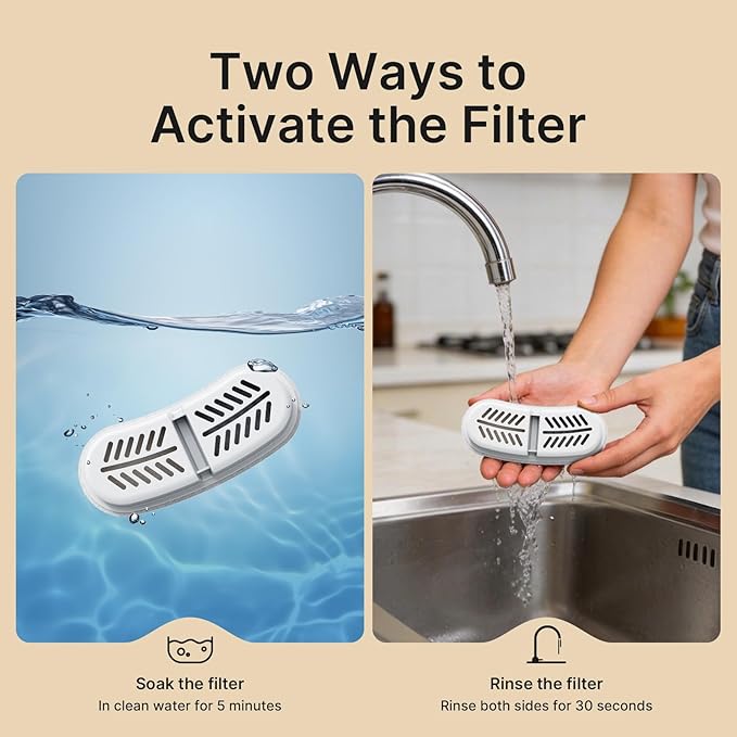 6 Filtros de Repuesto para Fuente de Agua para Gatos PETUNO miniatura 3