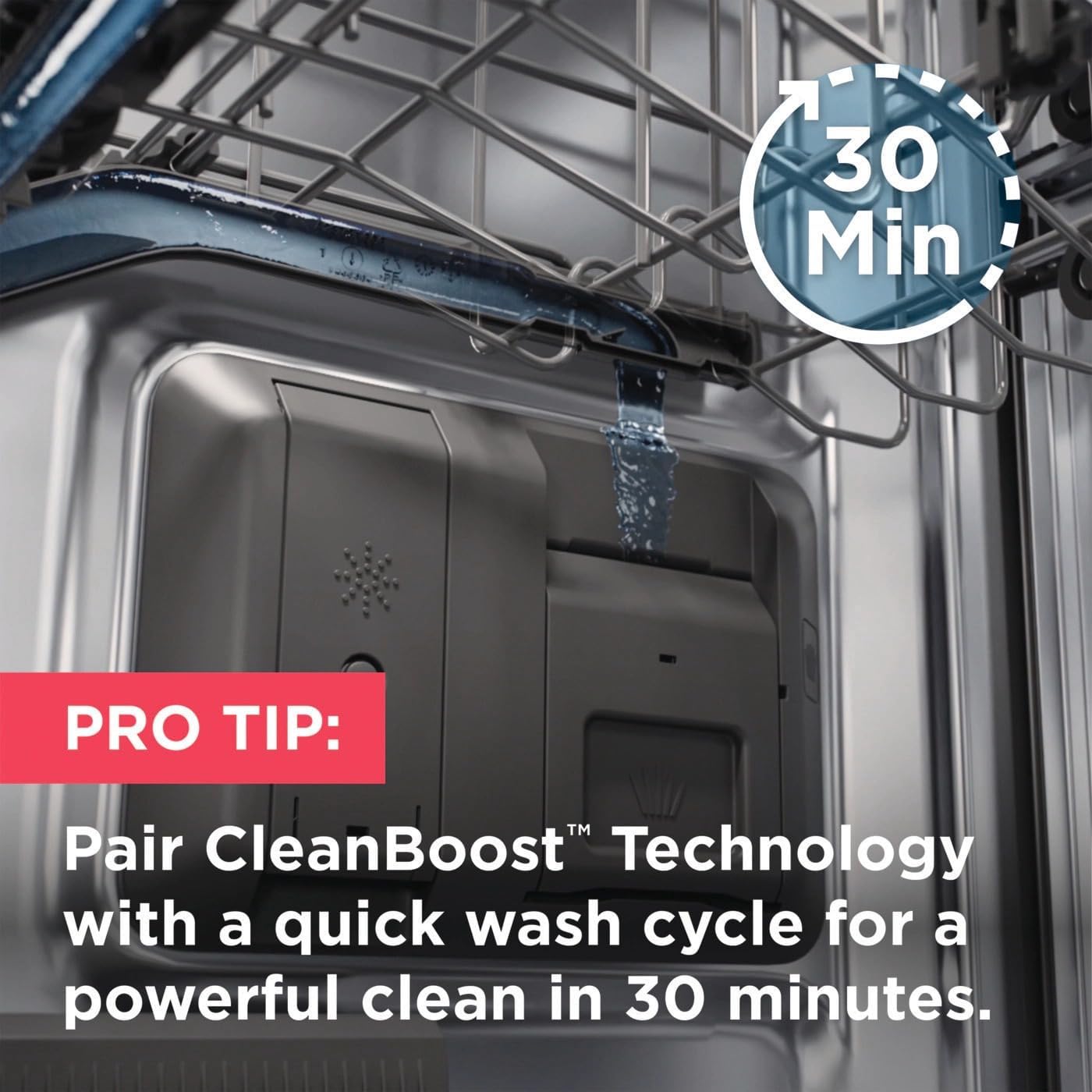 Frigidaire GDSH4715A Gallery 24 Inch Wide 14 Place Setting Built-In Top Control Dishwasher with 5 Wash Cycles and MaxBoost Dry™ - Stainless Steel