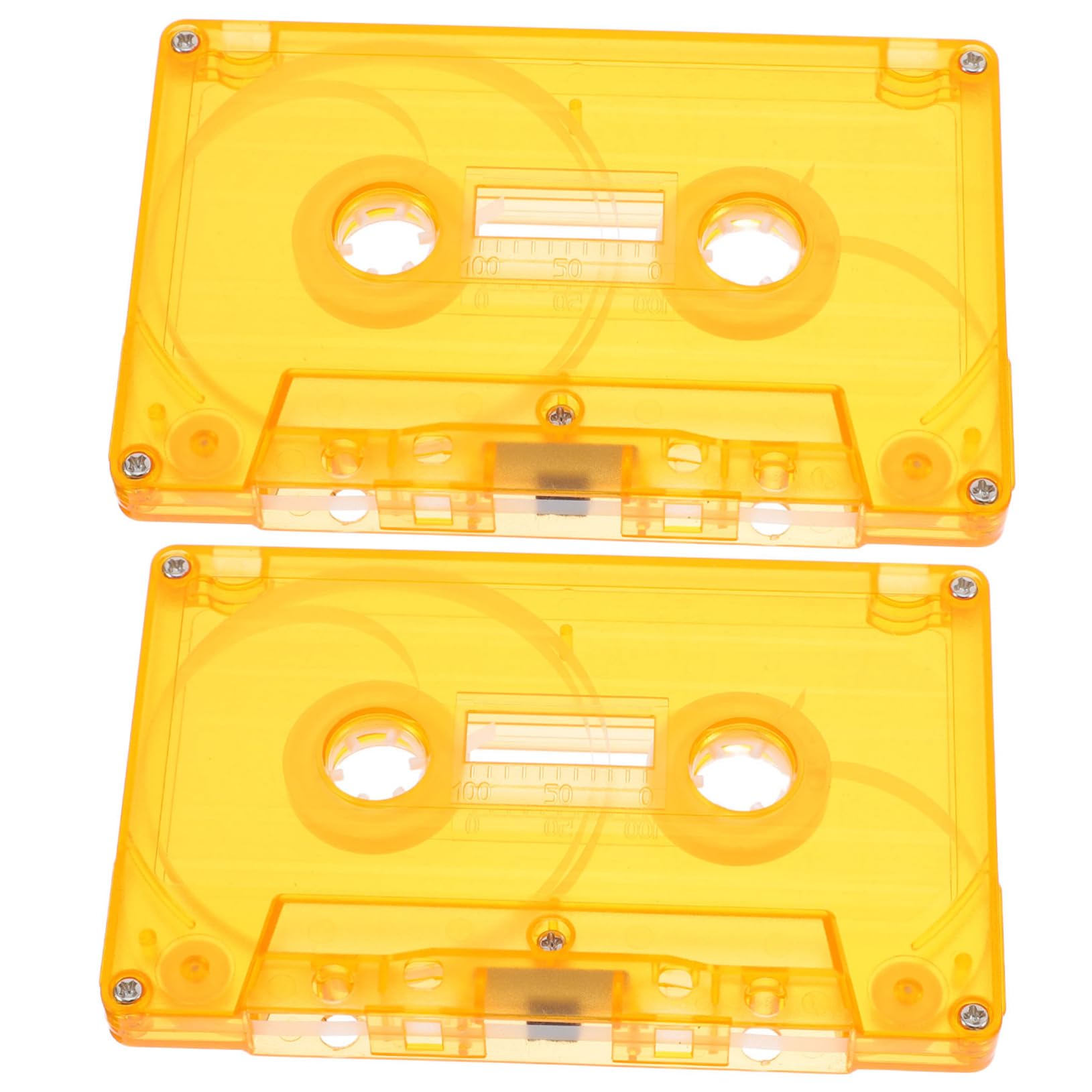 Cabilock 2pcs Clear Plastic Cassette Storage Case Retro Tape Holder Organizer for Audio Cassettes and Small Items Design for Easy Access and Protection