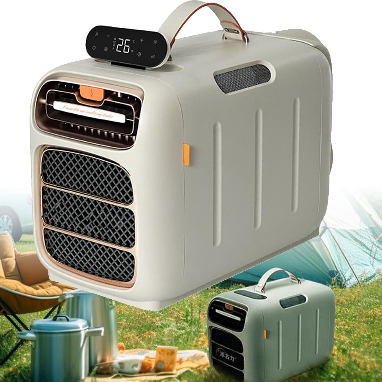 LJCSSD 5121BTU Fast Cooling/Heating Portable AC Tent Air Conditioner, 3 Wind Speeds, Dehumidification, Timing, 500W Low Power Consumption Heating&cooling+audiosystem