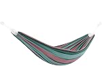 Vivere Brazilian Double Cotton Hammock with Polyester End Strings, 450 lb Weight Capacity (Oasis)