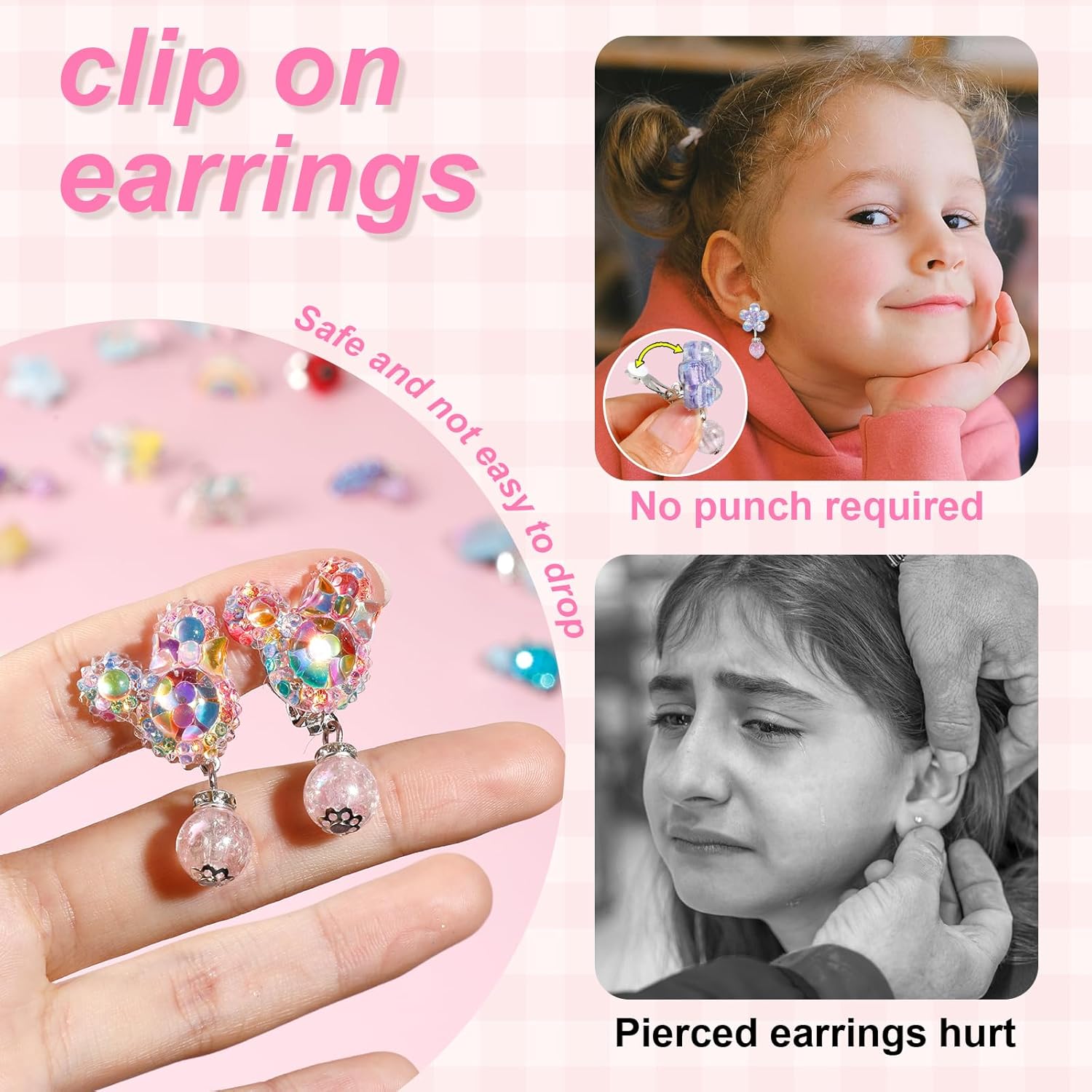 Hicdaw Kids Clip On Earrings for Girls, 25/30 Pairs Party Favor Hypoallergenic Jewelry Earrings for Kids Ages 4-12, Cute Animal Clip On Earrings for Little Girls with No Ear Holes Set Mixcolor - Image 2