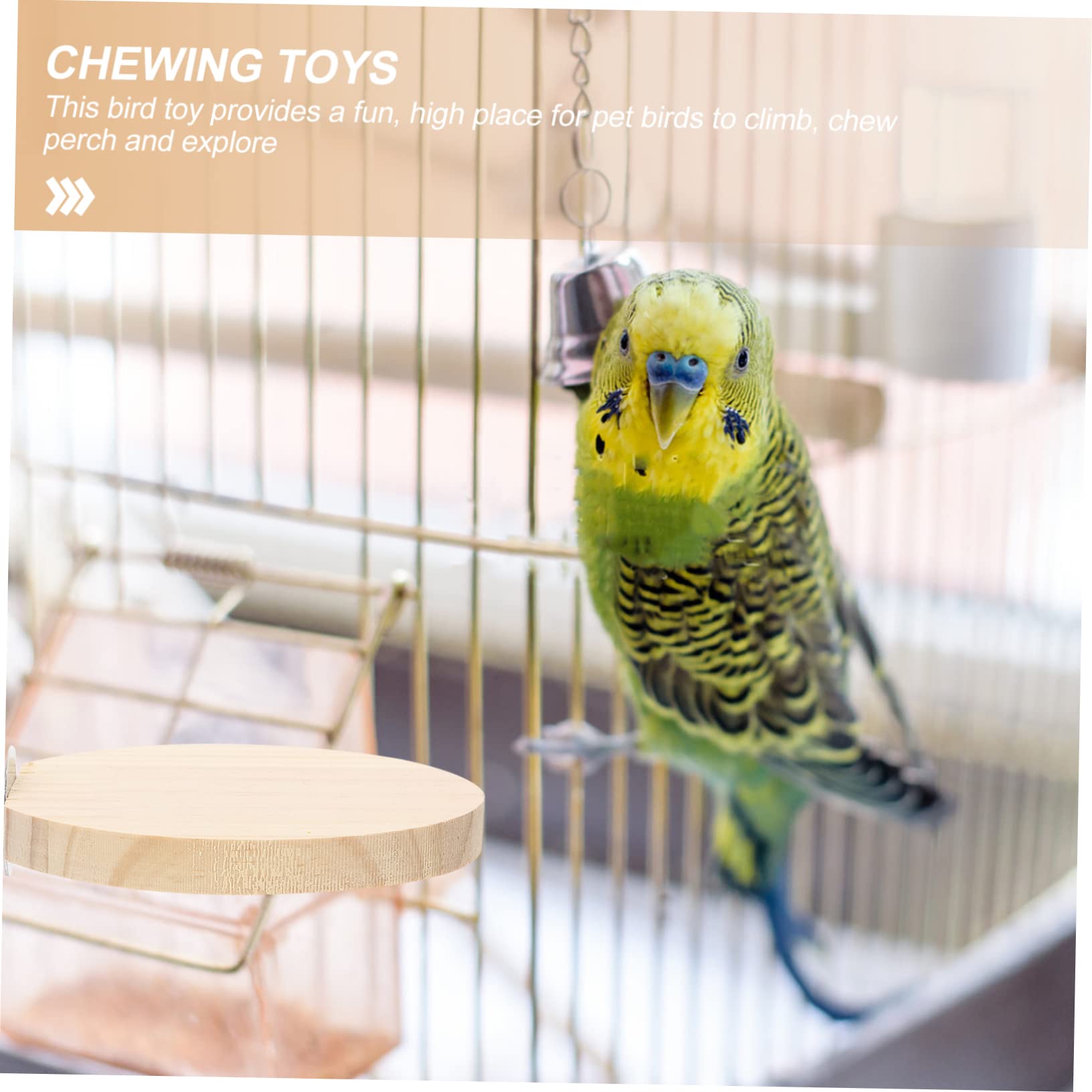 SUPVOX 1Set Parrot Chew Climbing Ladder Stands and Swing Platform for Bird Cages Plaything for Parrots Parakeets and Cockatiels