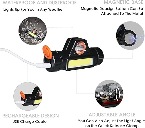 Miniatura 2 de Asas de agarre de barra de agarre con luz para Jeep Wrangler Accesorios TJ JK JL YJ Unlimited Rubicon Sahara 2 puertas 4 puertas Jeep Gladiator JT,