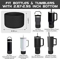 Vista 129 de WUQID Heart Shaped Texture Silicone Boot Compatible with Stanle Quencher H2.0 IceFlow Flip 20oz 30oz 40oz,Hydroo Flask 12-24oz