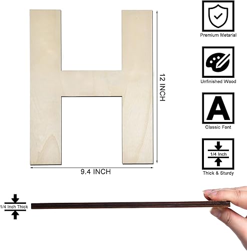 Vista 81 de Letra S de madera de 12 pulgadas, letra S de madera sin terminar de 1/4 de pulgada de grosor para decoración de pared del hogar, manualidades