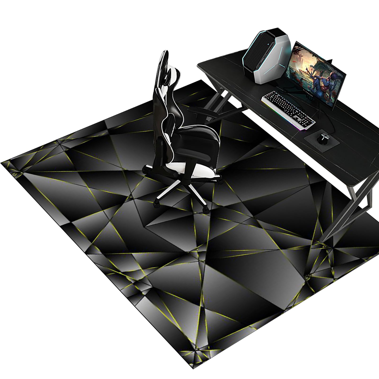 Durable Non-slip Rectangle Desk Chair Mat | Multi-Purpose for Office, Hardwood, Tile, Laminate Floors - 140 x 180 cm