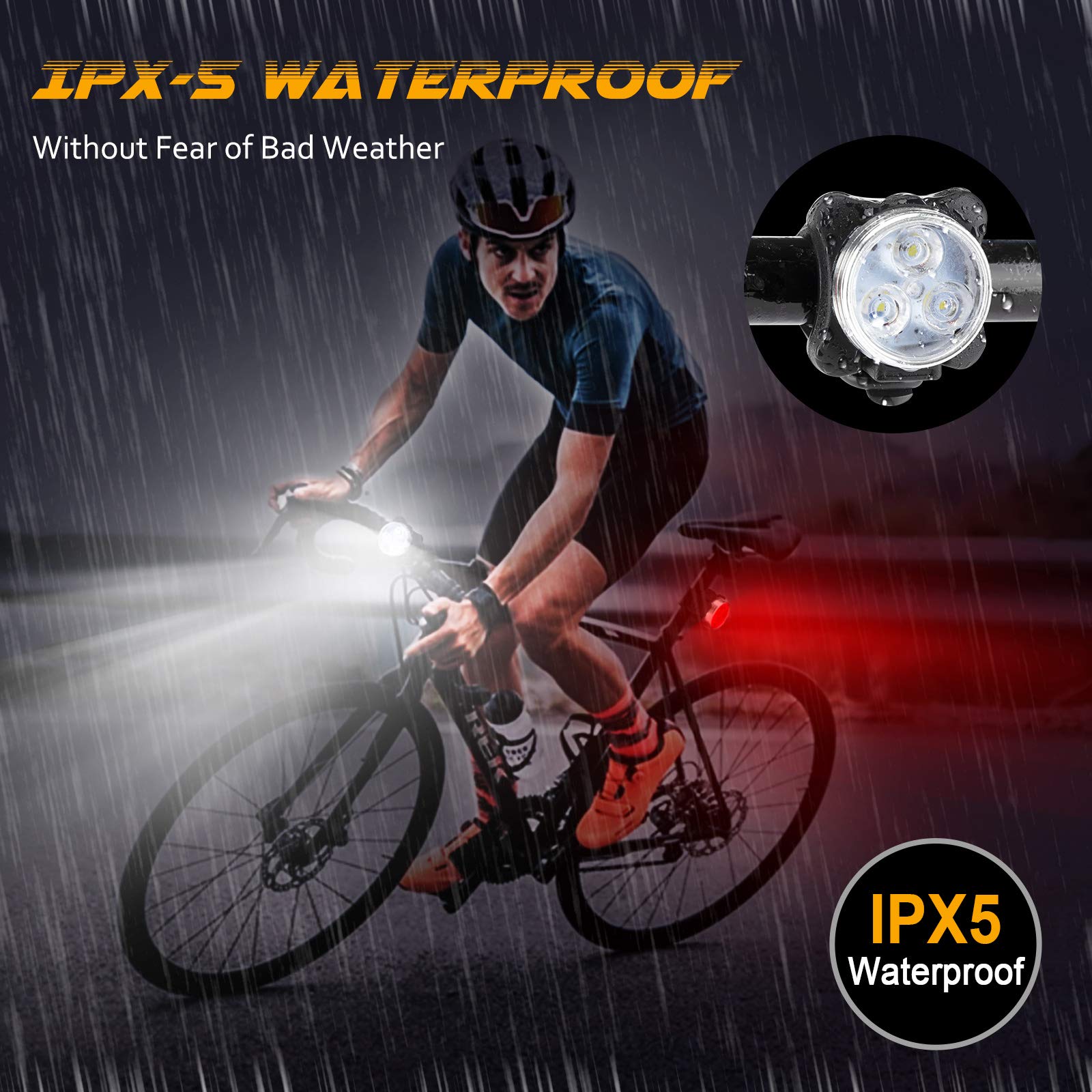 Luz Bicicleta Delantera Y Trasera Ipx5 Con Ofertas En Luz Trasera Bicicleta Potente Led