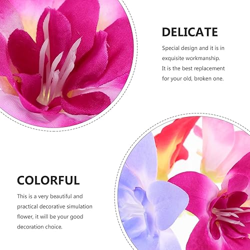 Miniatura 5 de BESTonZON 20 piezas de decoración de platos artificiales para sushi y sashimi, decoración de platos fríos con adornos de plantas multiusos, rosa,