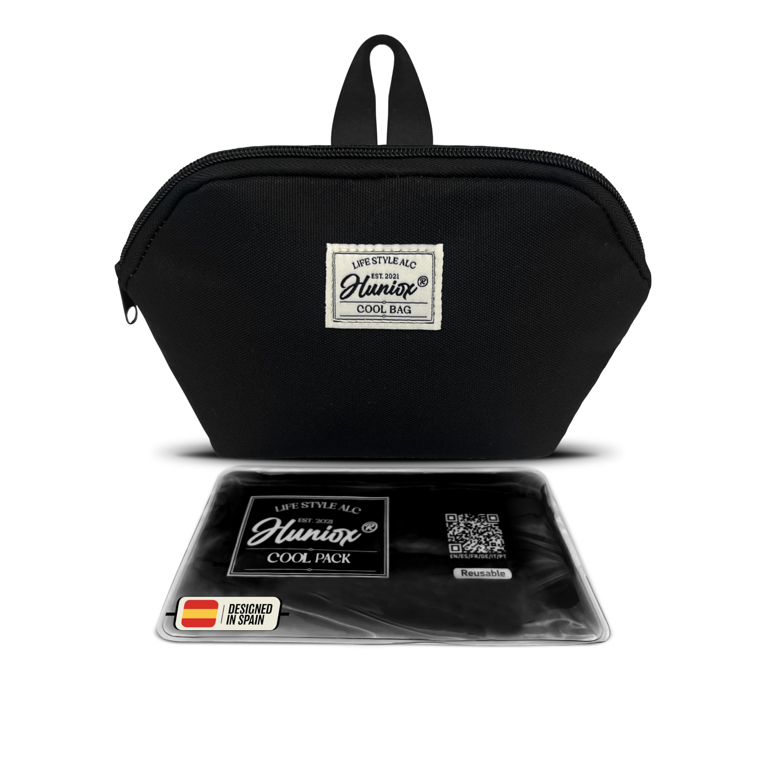 Torba na jedzenie do pracy dla kobiet – Torba na jedzenie do pracy – Torba na lunch dla dorosłych – Izotermiczna torba na jedzenie – 24,5×14×10 cm · 3L (Czarny, Przekąski)