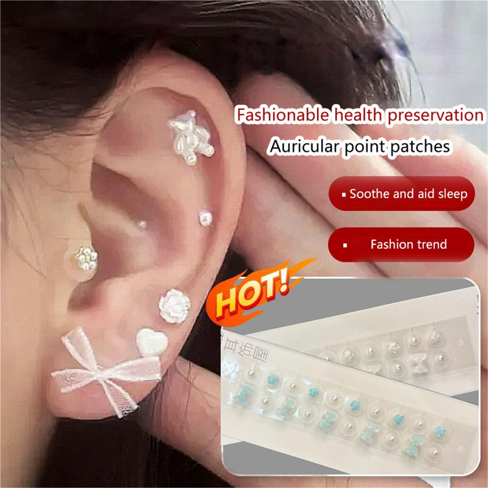 No Invasivo Semillas Prensa Orejas Bienestar Relajación Acupuncture Semillas De Oreja Joyas Desechables Decorativas Acupuntura Auricular Alivia La Tensión(Assorted – 120 pcs)