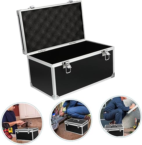 Miniatura 8 de OSALADI Caja Caja de herramientas Caja de herramientas Organizador Cámara de transporte portátil Estuche de transporte a prueba de golpes Contenedor