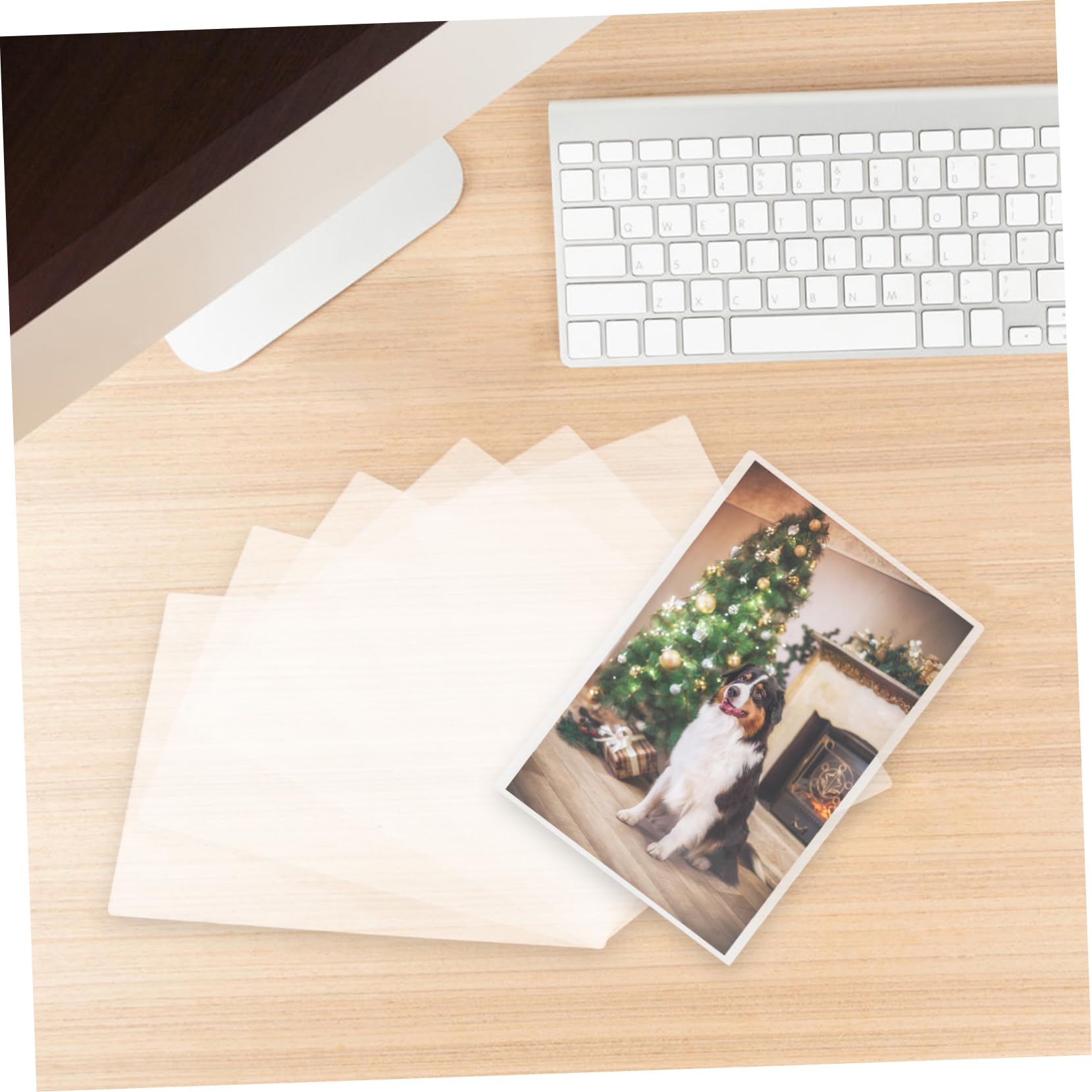 DOITOOL 100 Stück Selbstklebende Kaltlaminierfolien aus Pet und Eva Klar für Dokumente und Fotos für Büro und Zuhause